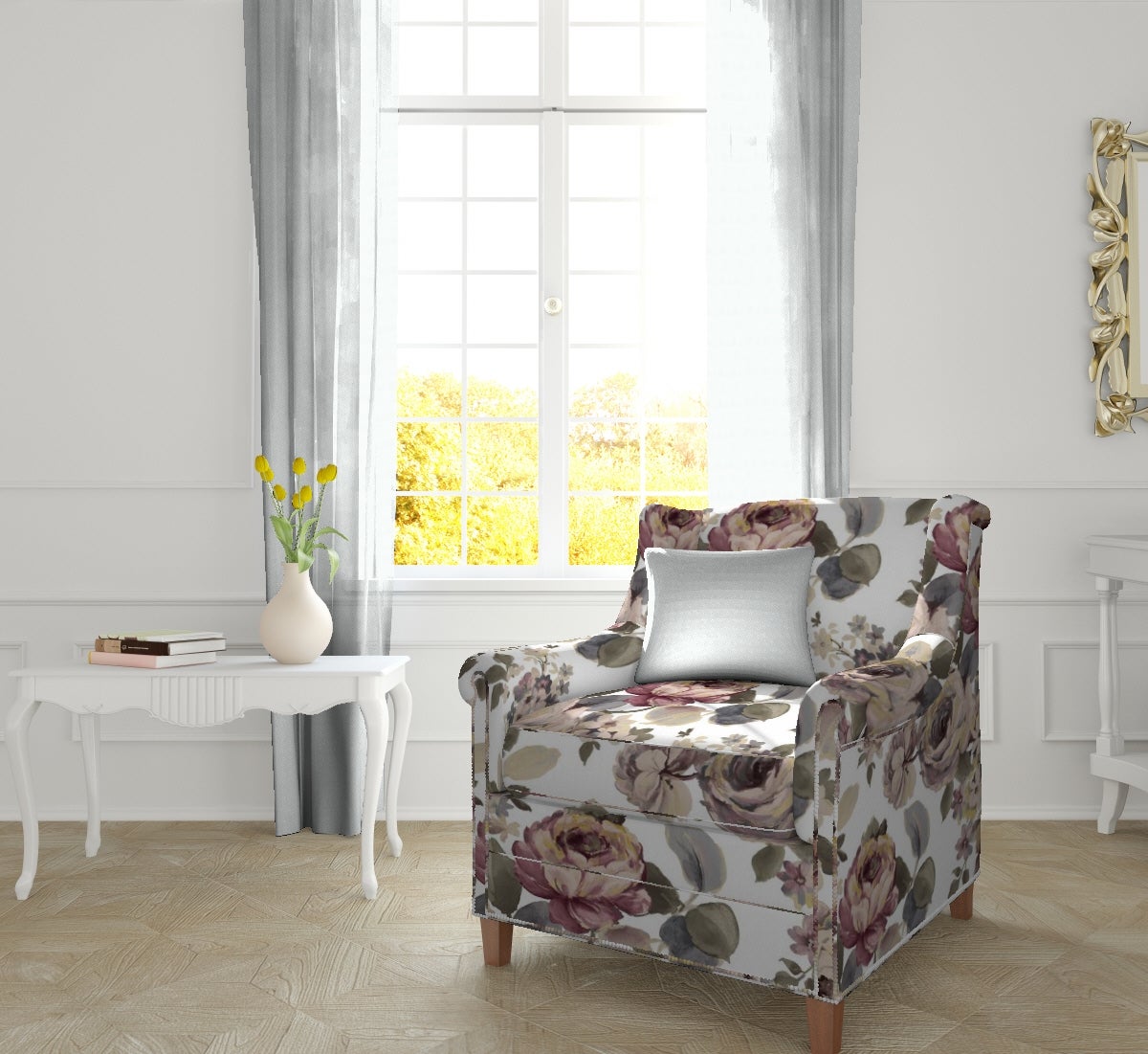 Tela al corte tapicería lino Hampshire  verde ancho 280 cm - 2