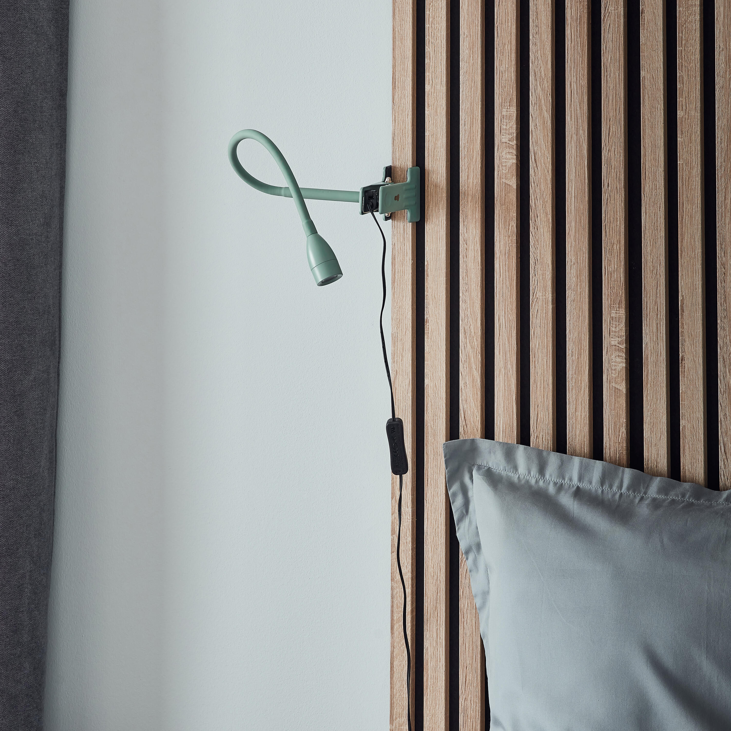 Lampe de bureau LED Gao , fer, vert, H.35 cm, INSPIRE - 5