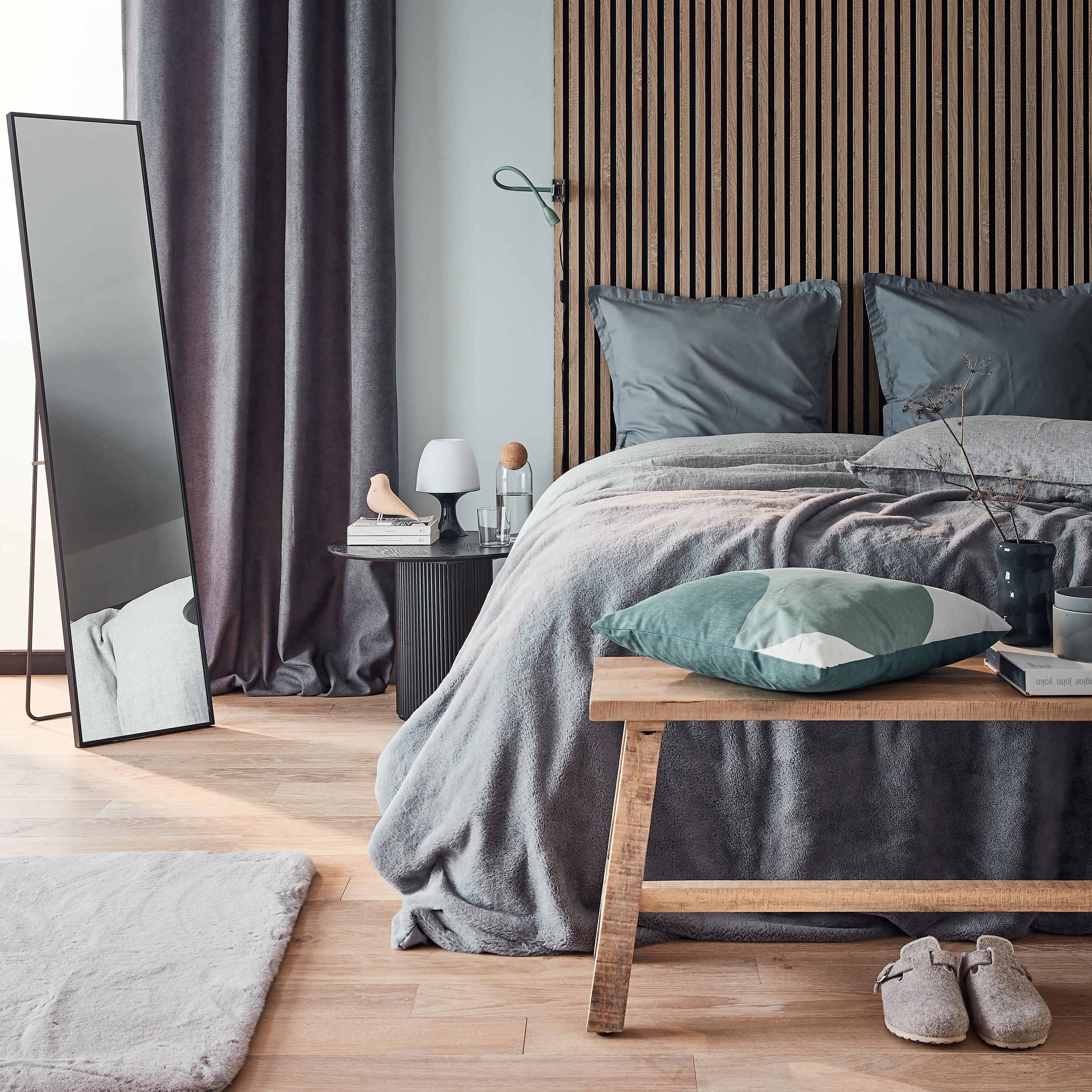 Lampe de bureau LED Gao , fer, vert, H.35 cm, INSPIRE - 2