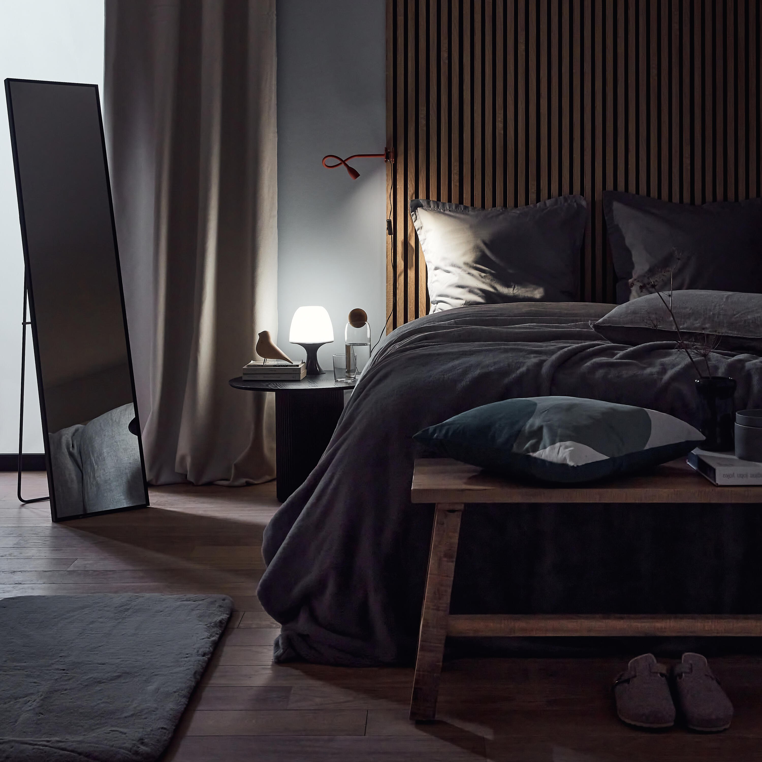 Cortina cinta frunce, trabillas térmica opaca Ragnar poliéster terciopelo de 200x280cm INSPIRE liso beige. Incluye cinta termoadhesiva - 3