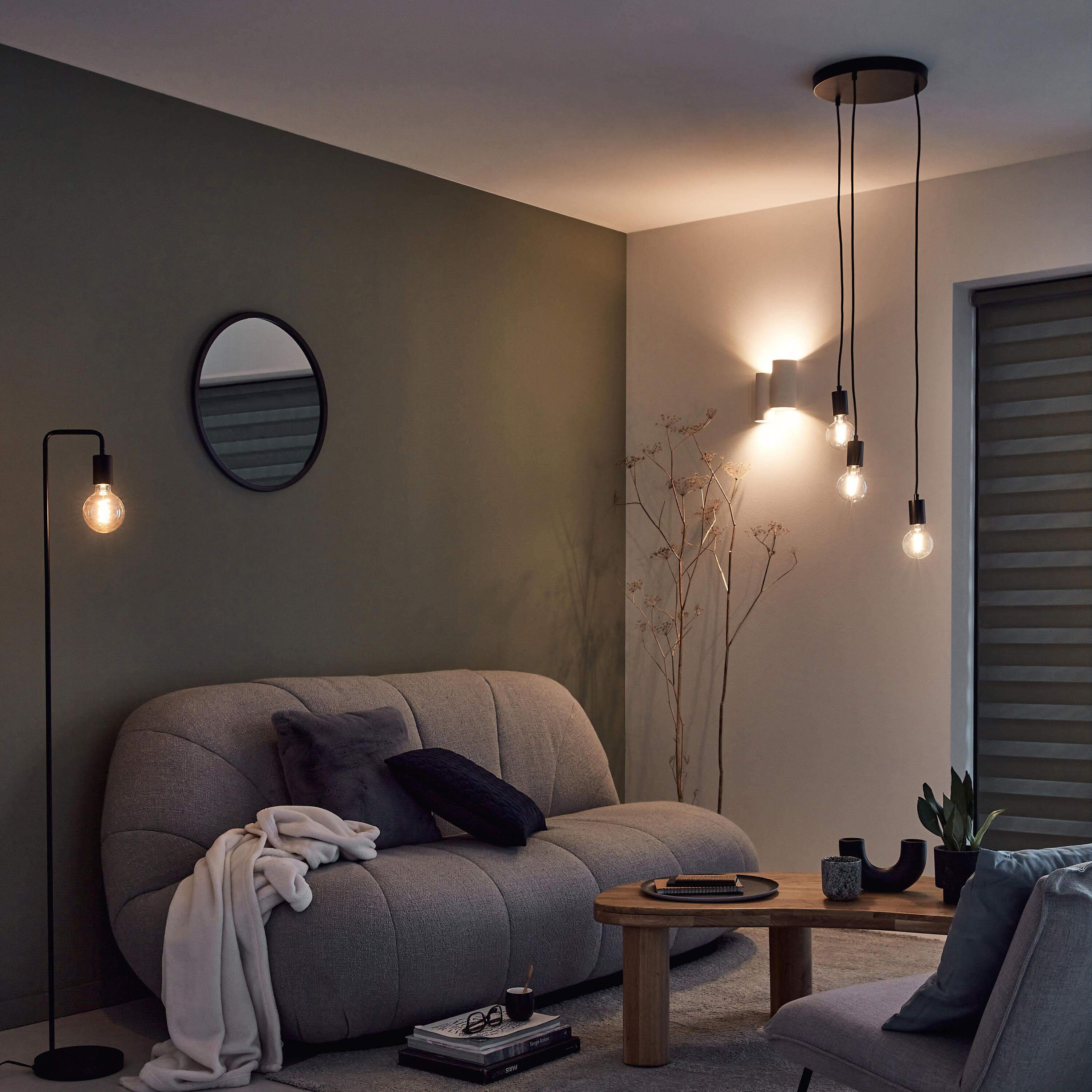 Lustro okrągłe Nodal czarne śr. 52 cm Inspire - 10