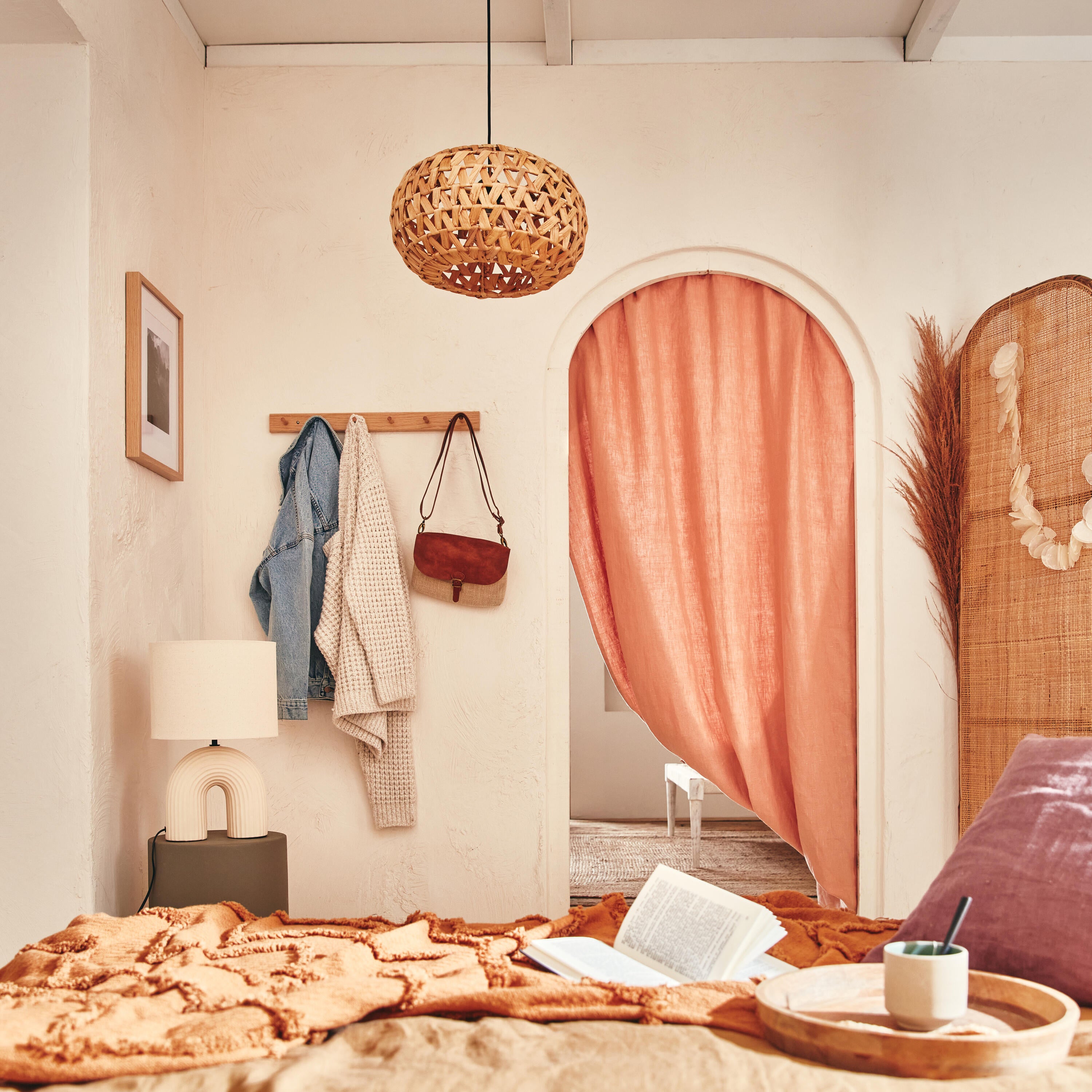 Lampa stołowa Vaska kremowa E27 41 cm Inspire - 12