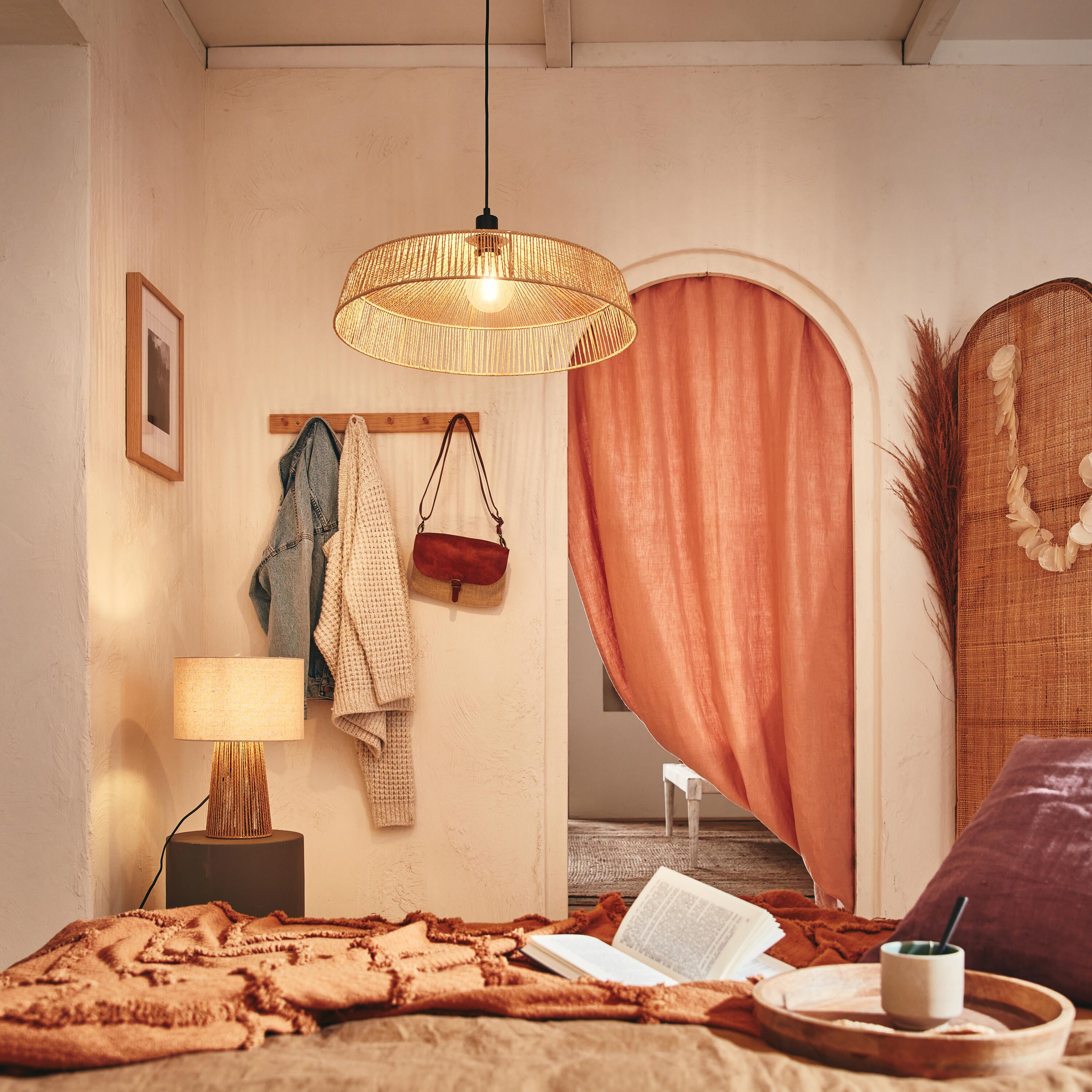 Lampa stołowa Mikona beżowa E27 Inspire - 6