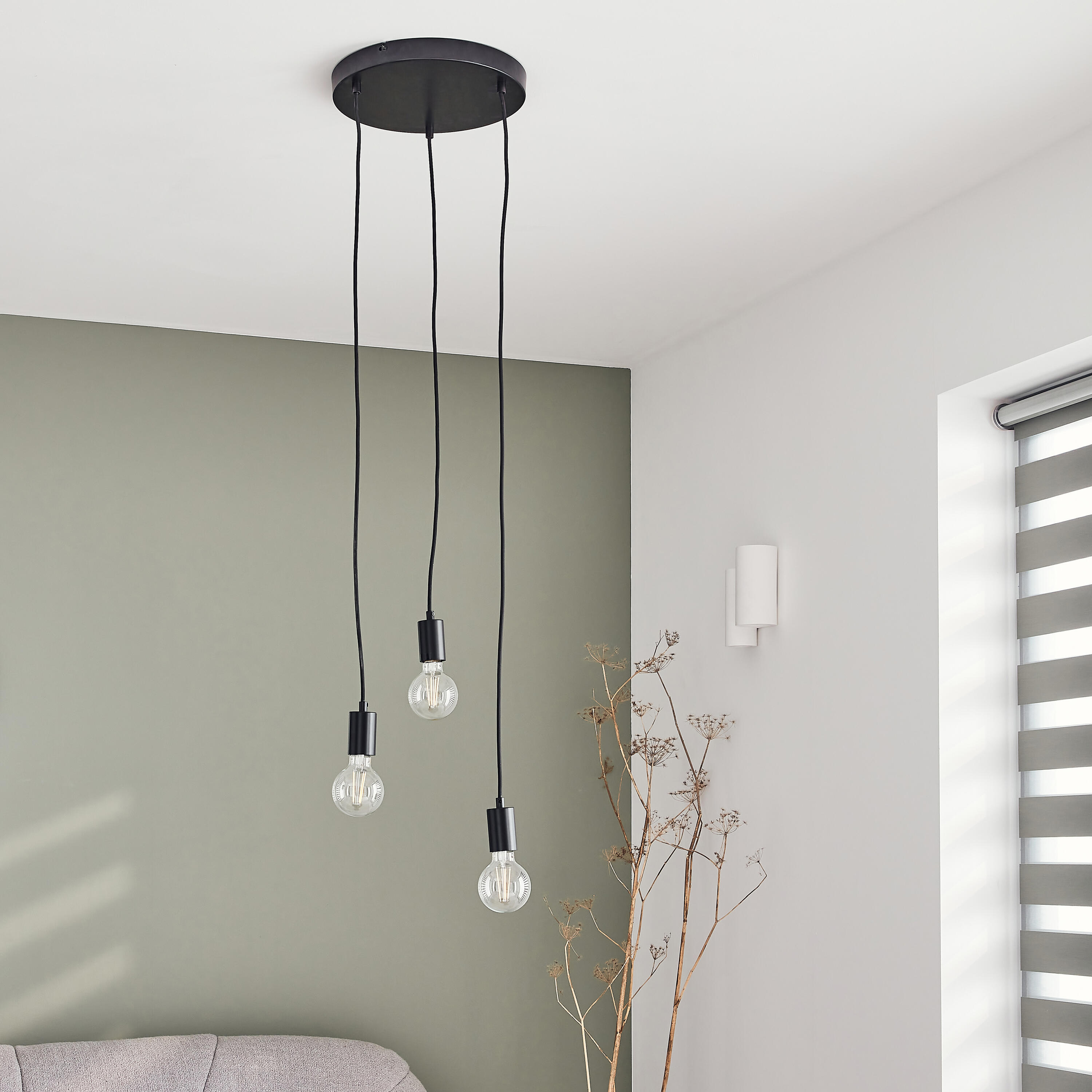 Suspension Lina acier, noir, Diam.4.2 cm INSPIRE, E27 - 3