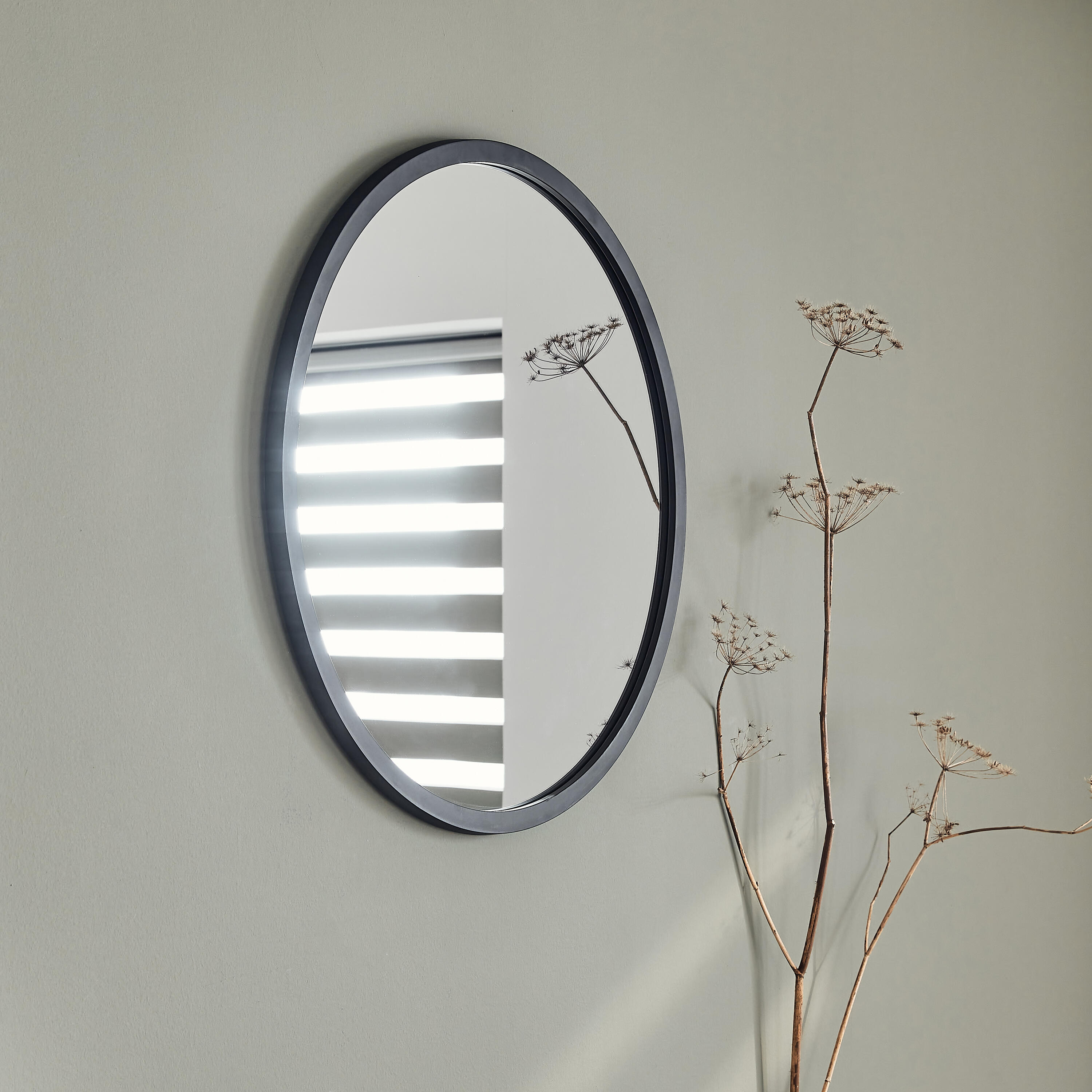 Lustro okrągłe Nodal czarne śr. 52 cm Inspire - 6