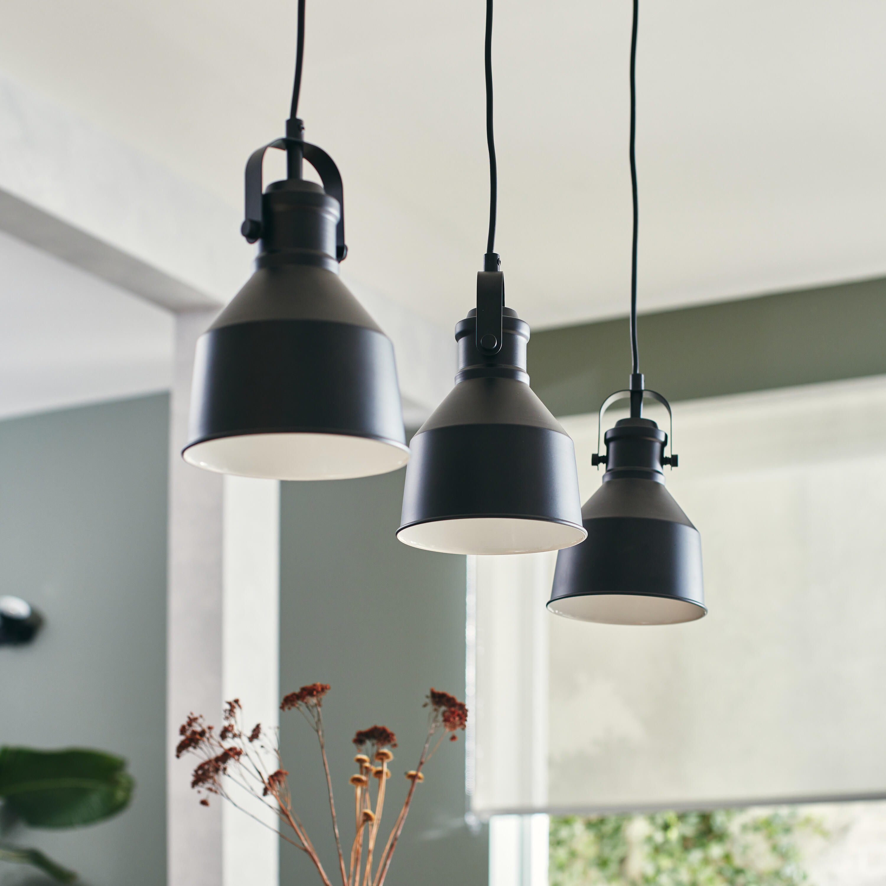 Lampa wisząca Ezio czarna 3 x E27 Inspire - 7