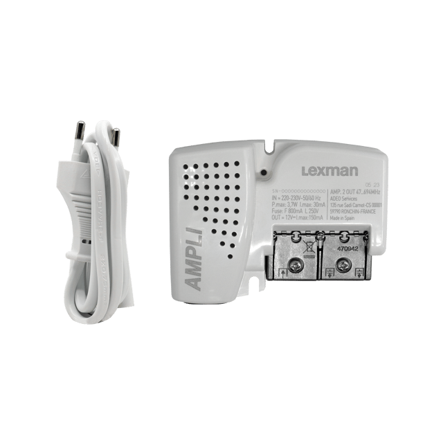 Amplificatore segnale tv LEXMAN 2 uscite
