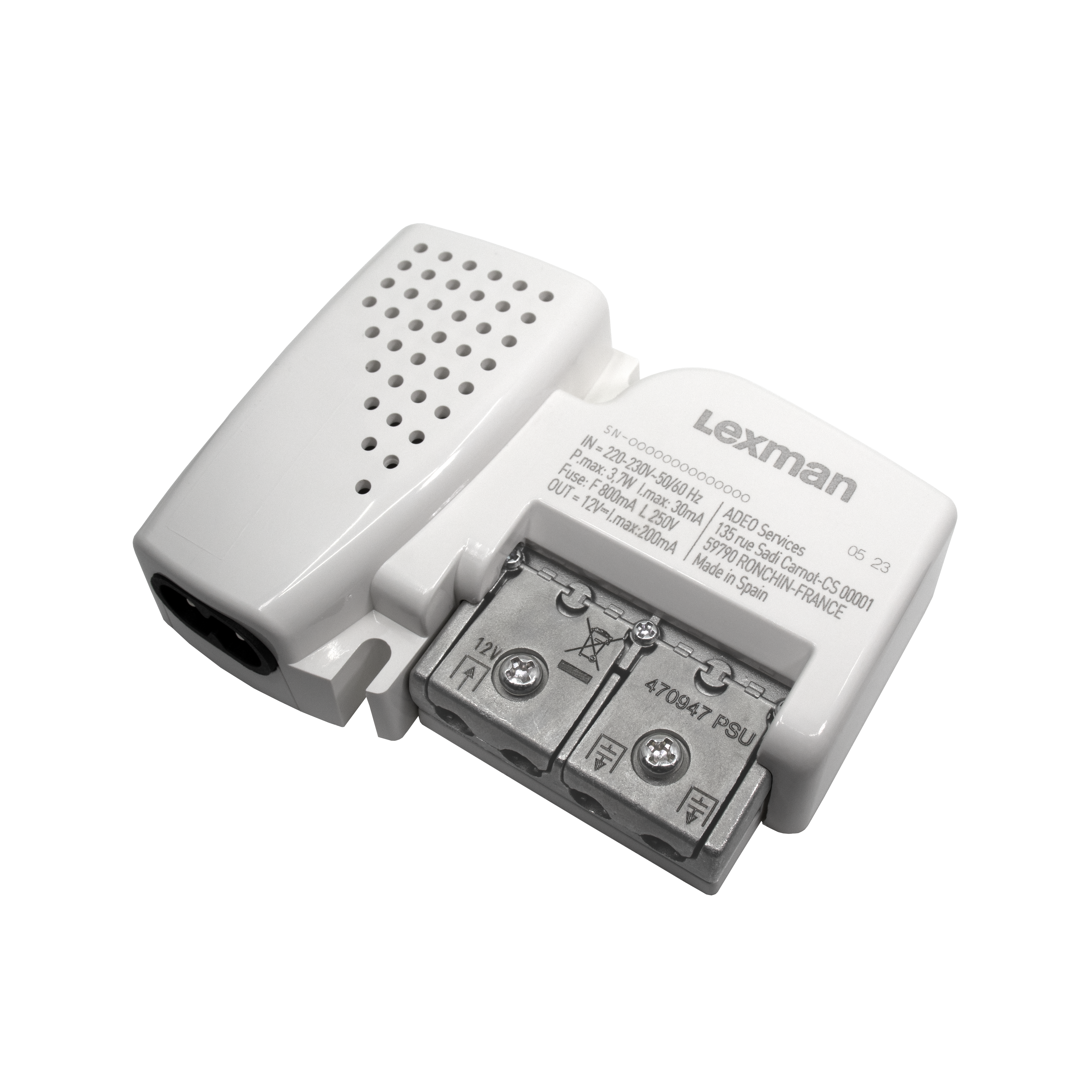 Alimentador 12v para ampli. 2 sal.lexman