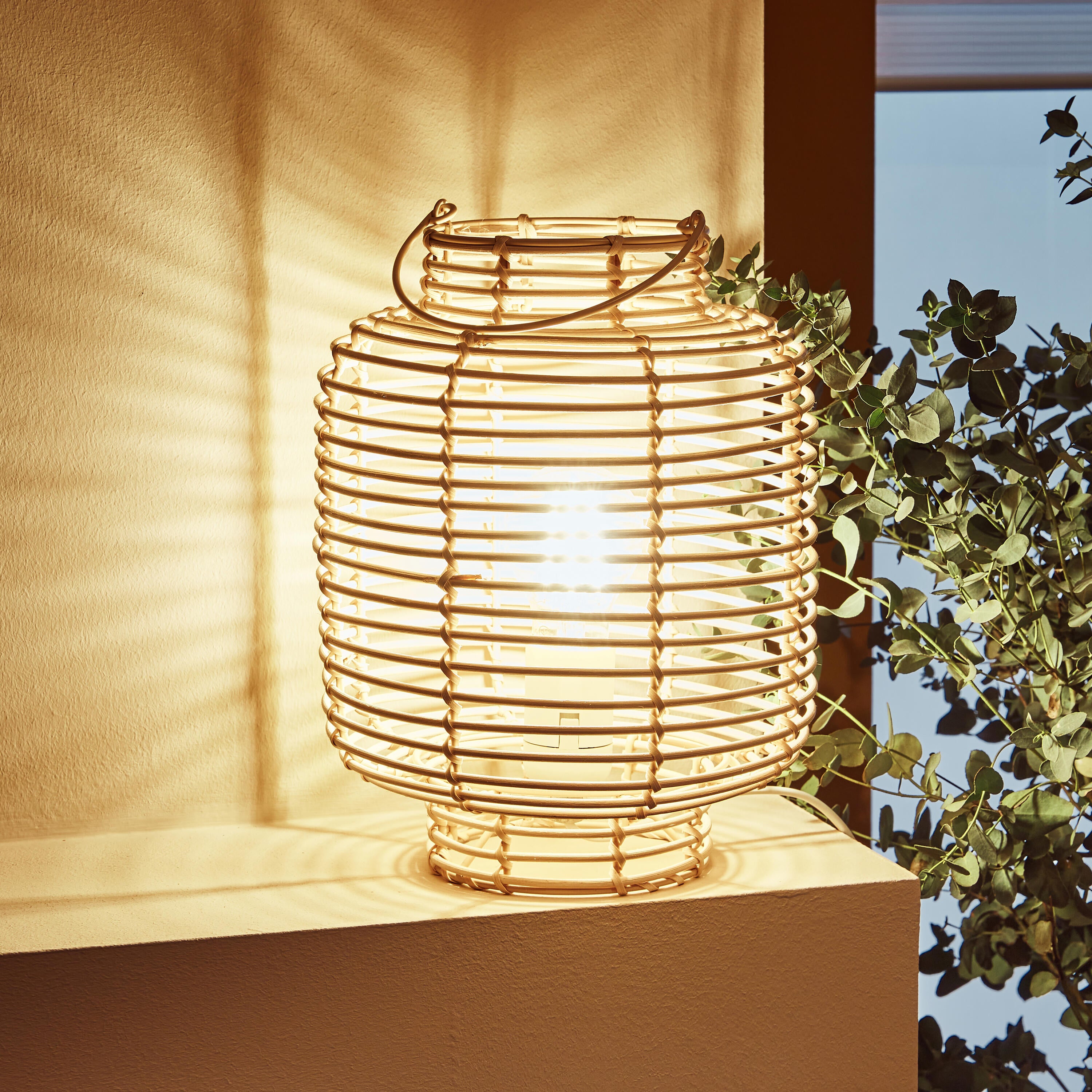 Candeeiro de pé INSPIRE FLOKI E27 D15CM BEGE - 6