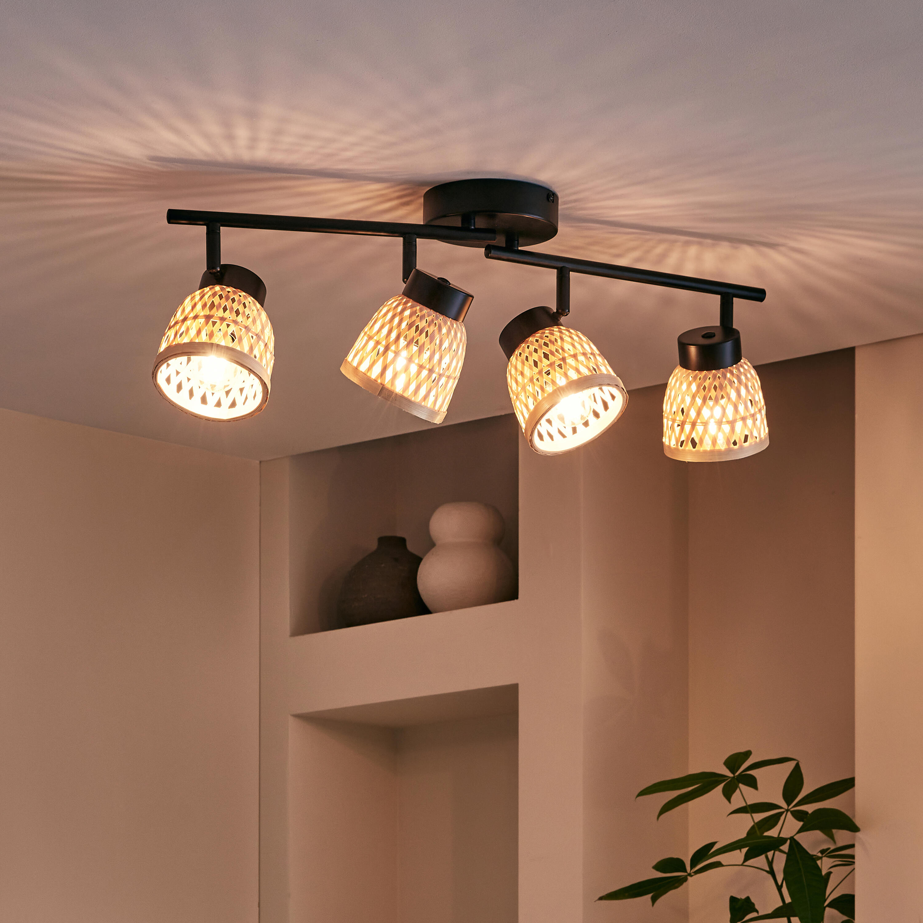 Candeeiro de teto INSPIRE NINON E14 4 LUZES D10.5CM PRETO - 7