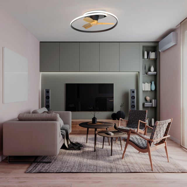 Ventilador com luz MANTRA  Preto