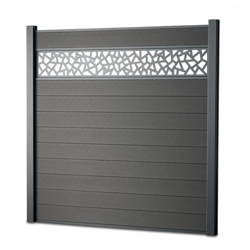 Guía de acabado elyte/cost de aluminio antracita 180 x 21 cm y 24 mm