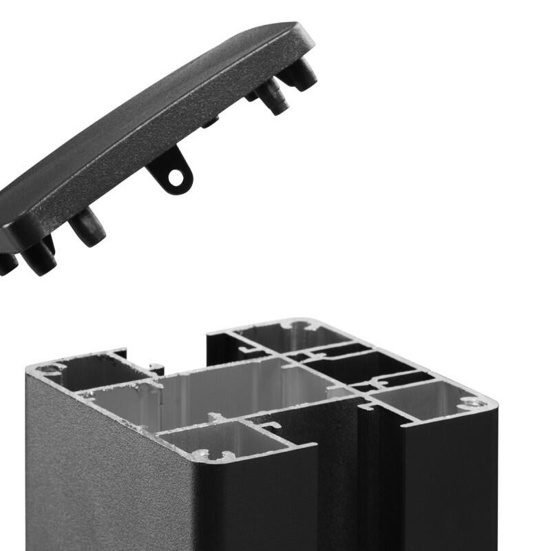 Tapa de poste Elyte de aluminio antracita de 8 x 8 cm - 4