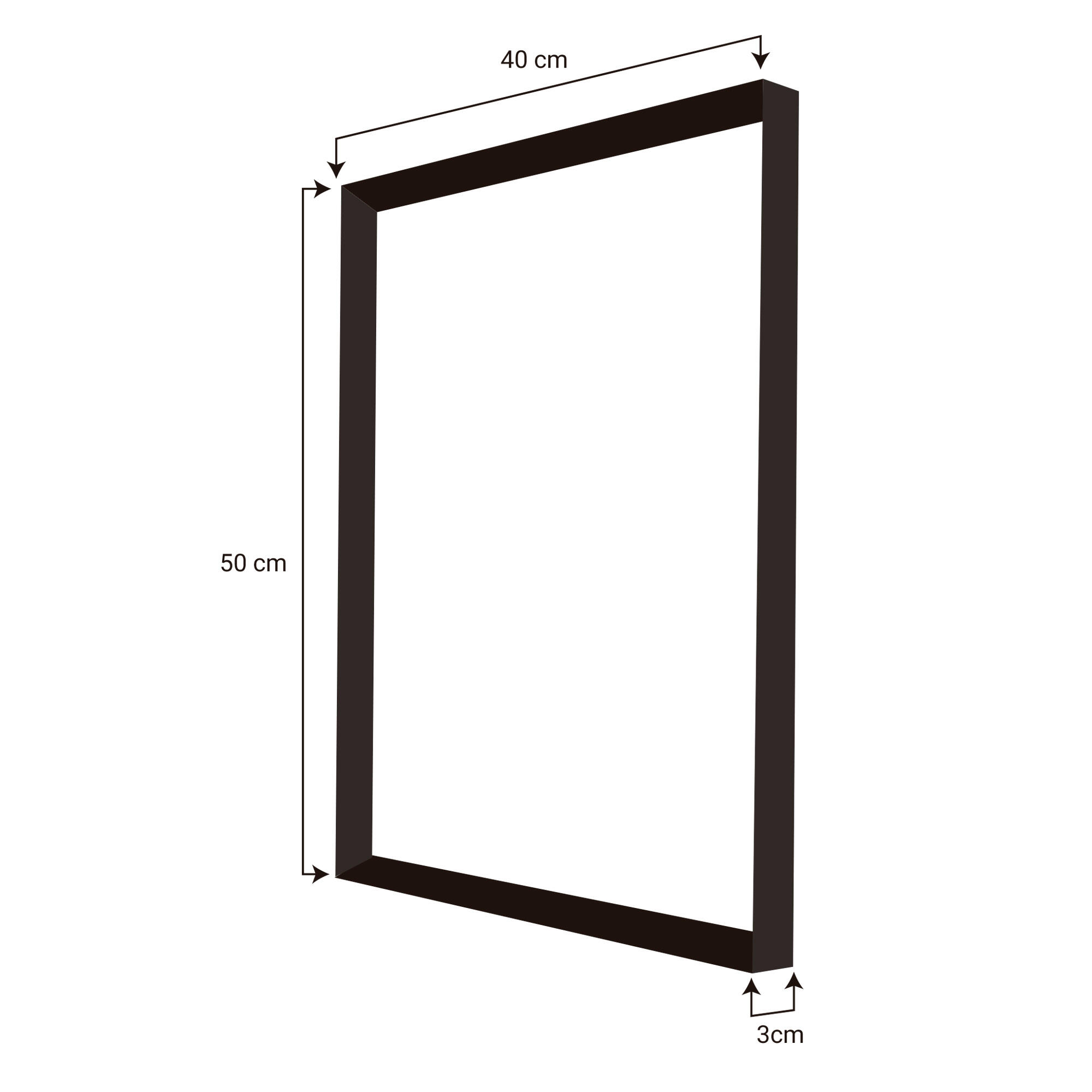 Cuadro con marco abstracto azules 40 cm x 50 cm
