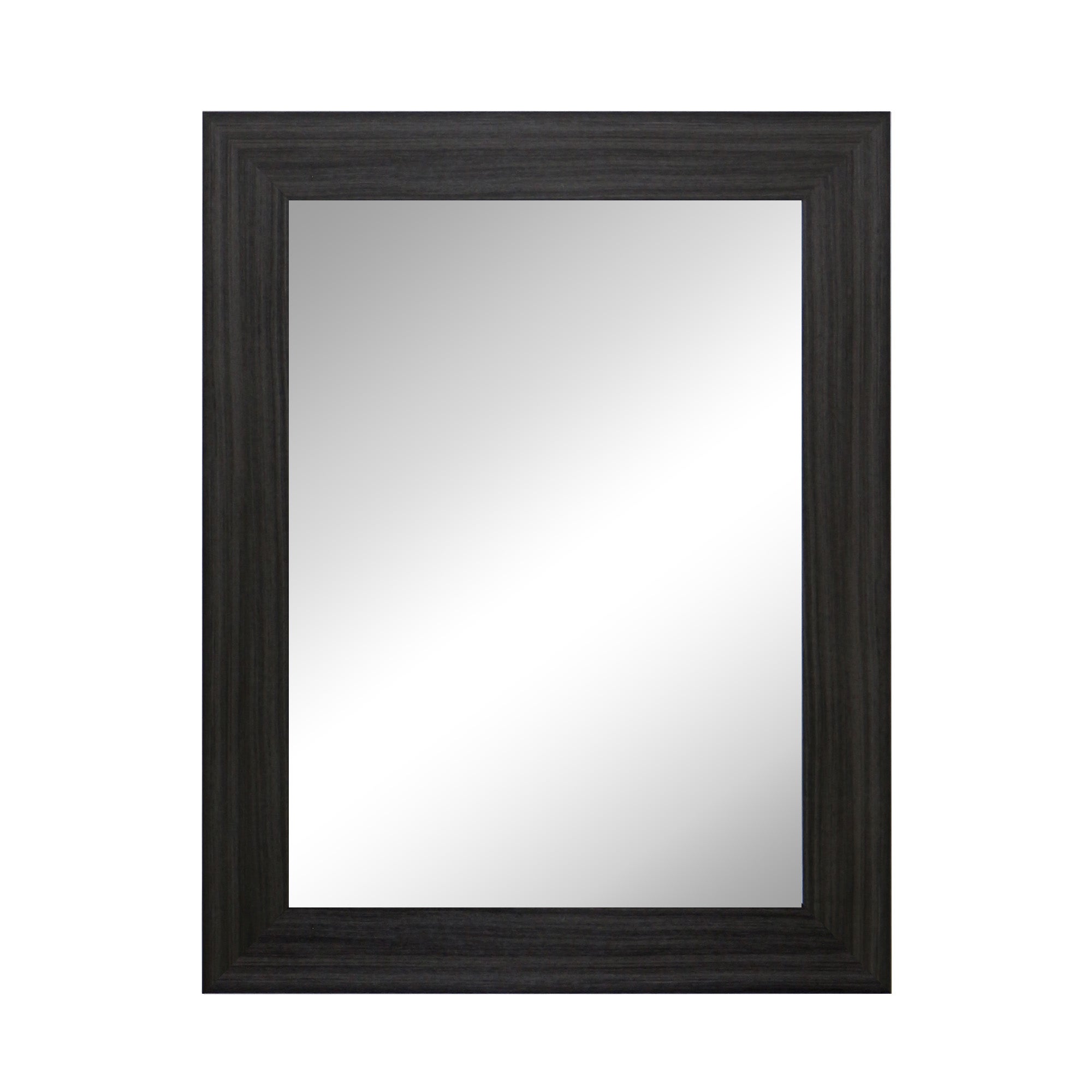 Espejo enmarcado de pared rectangular promo madera haya satinado de 74 x 99 cm