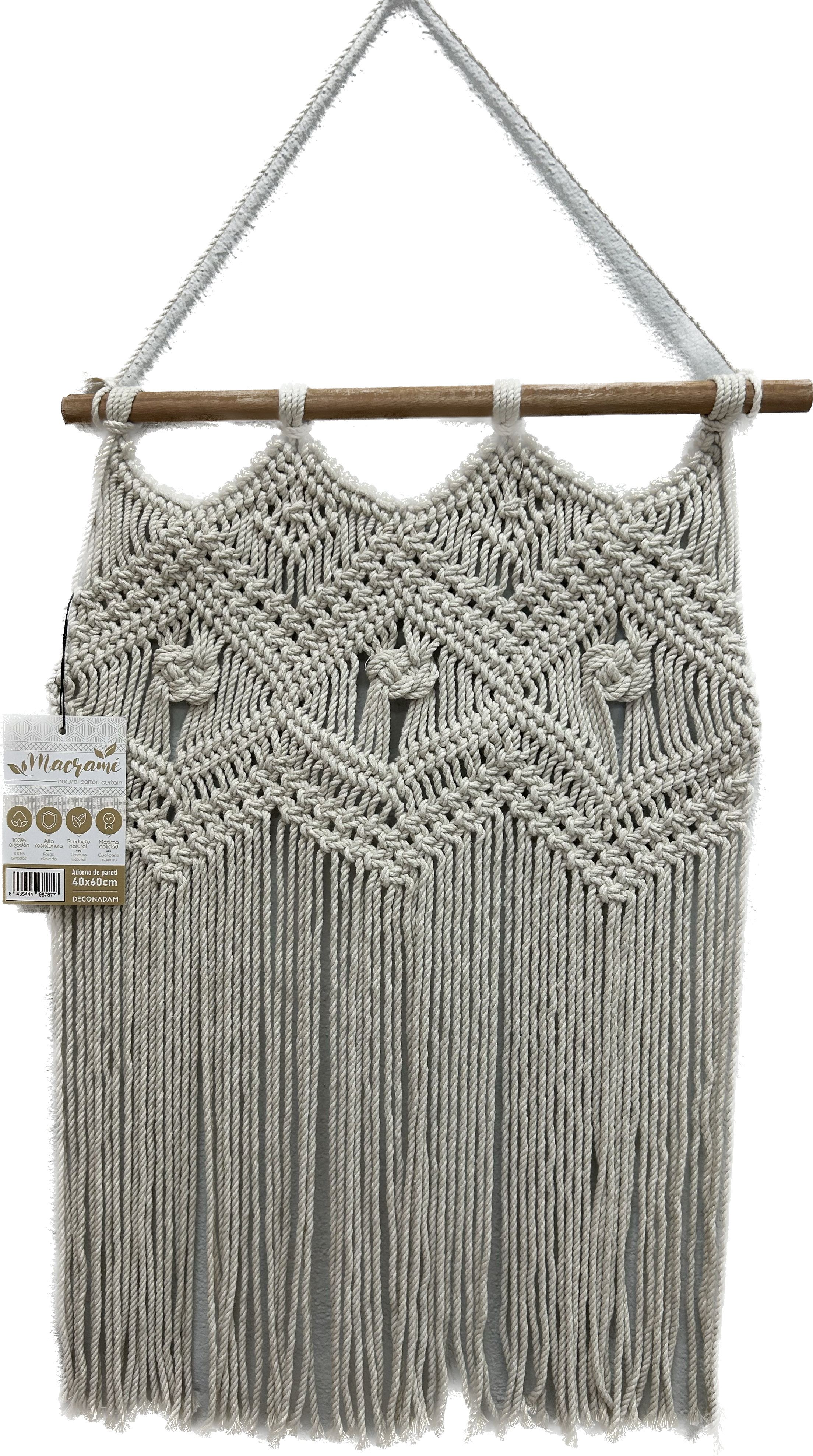 Painel decorativo perede macrame 40 x 60 cm Nº2 - 13