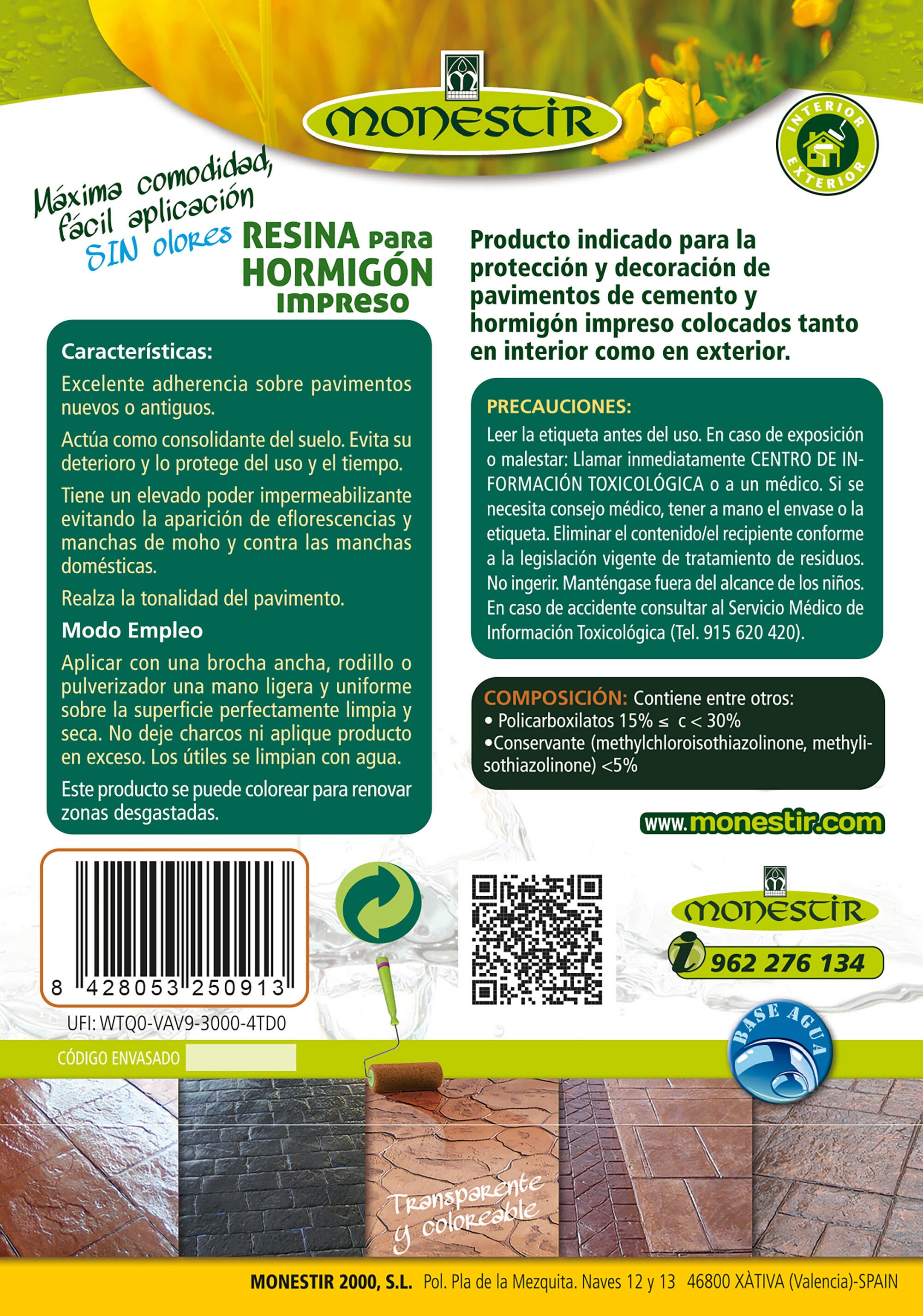 Resina para pavimento á base de agua Monestir 5l - 6