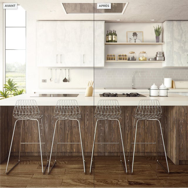 84957046 Pegatina mosaico gris / plata SMART TILES Metro Cassandra de 29x29cm