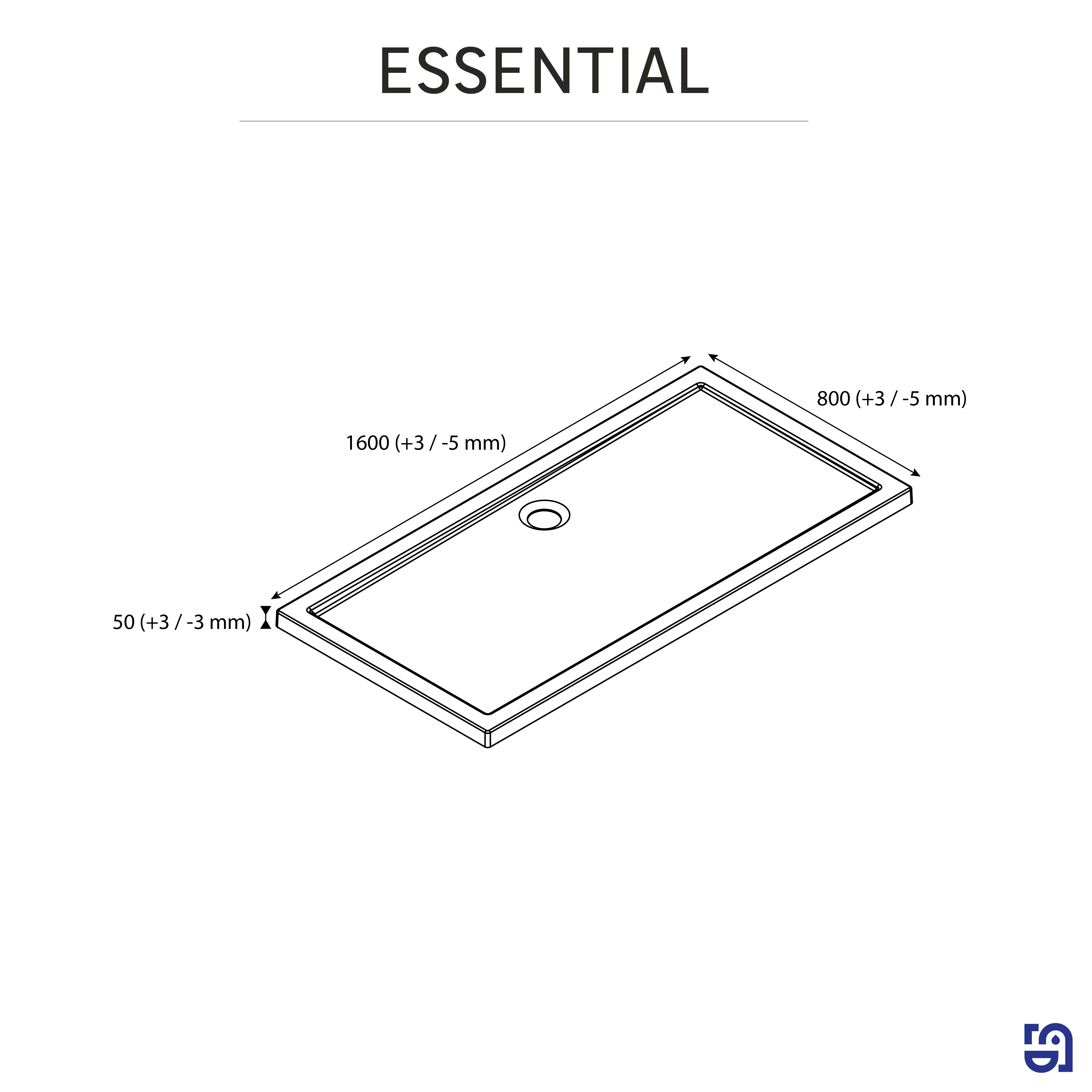 Piatto doccia SENSEA in pmma Essential bianco L 80 x L 160 x H 5 cm lucido - 9