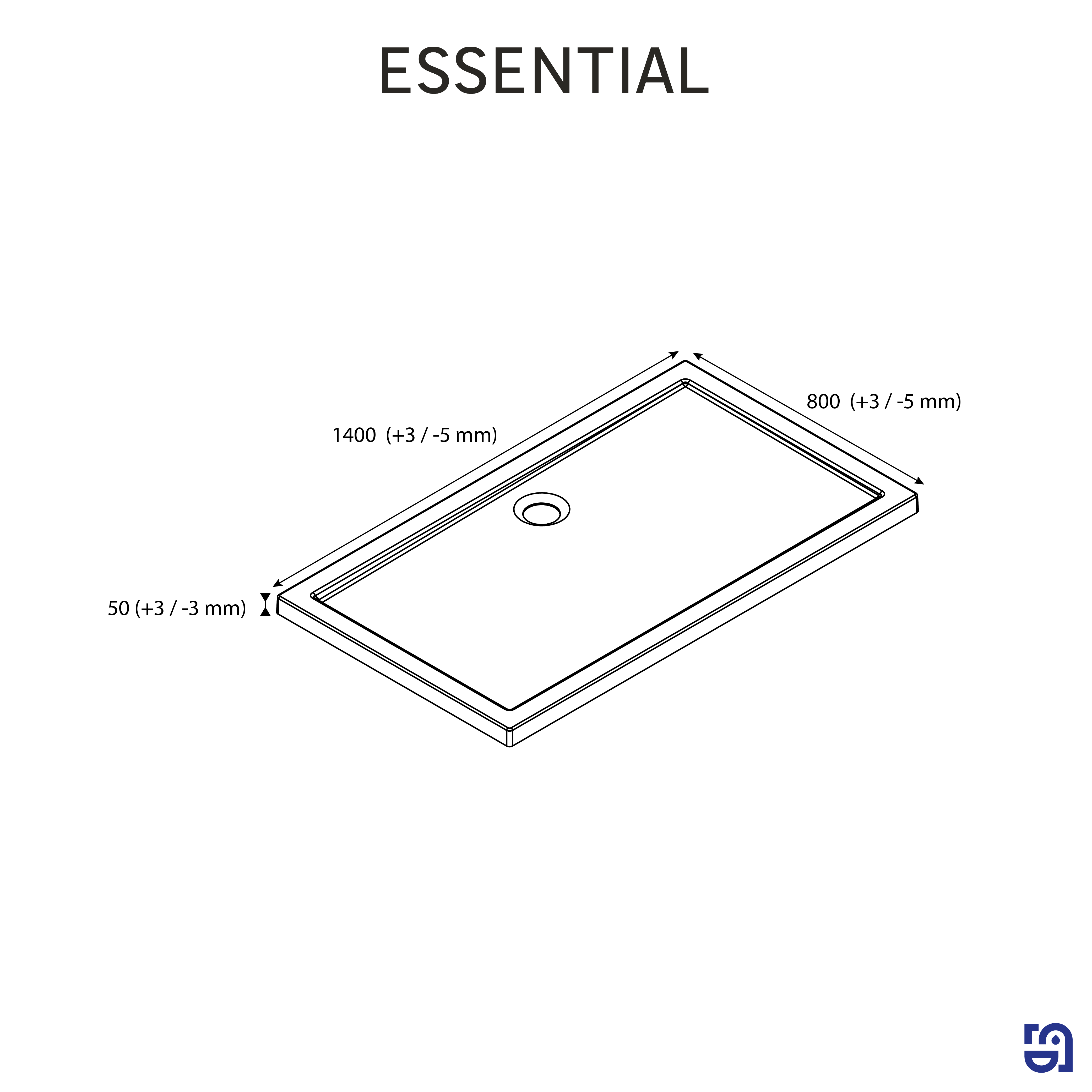 Piatto doccia SENSEA in pmma Essential bianco L 80 x L 140 x H 5 cm lucido - 10
