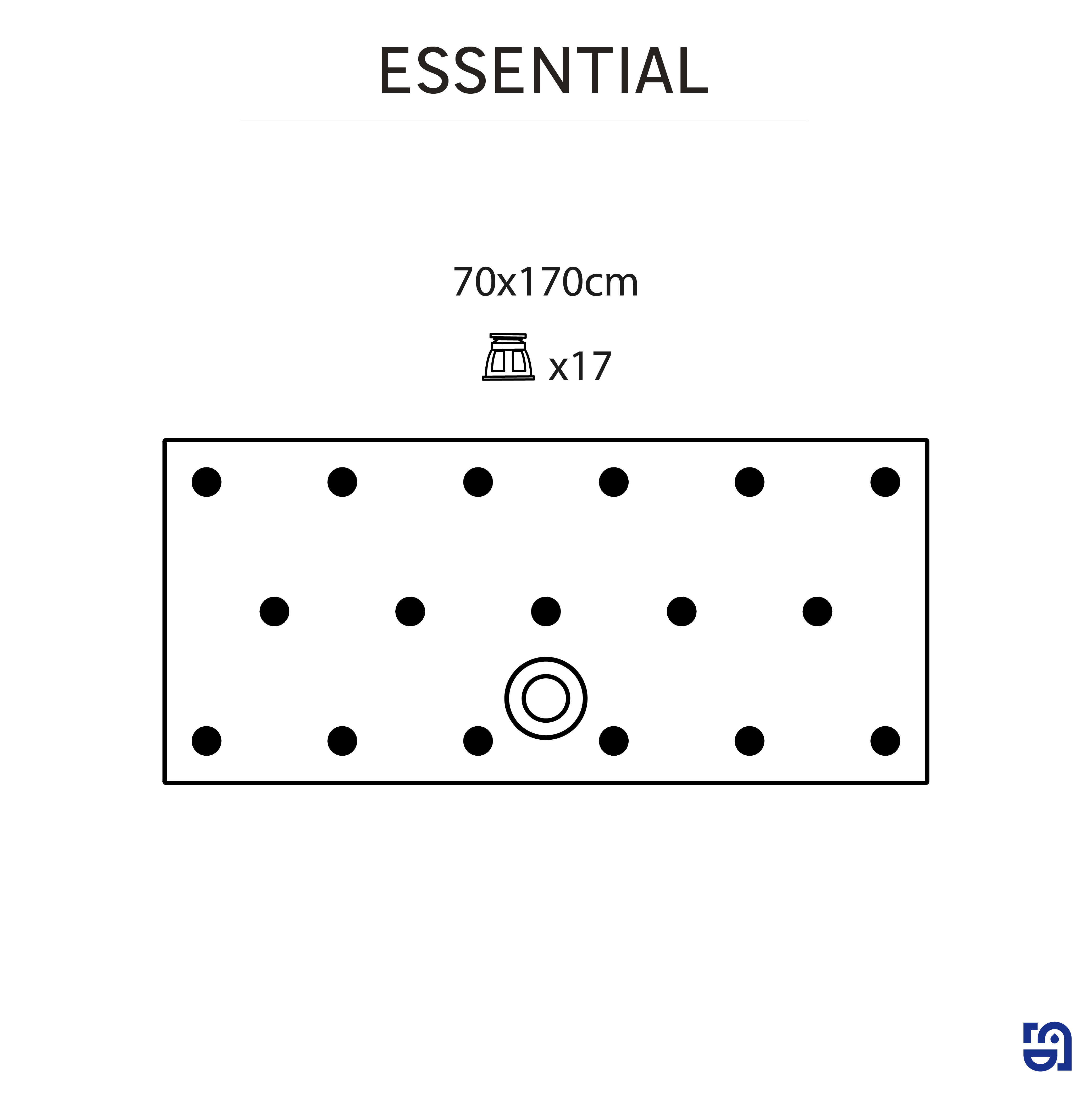 Base de duche SENSEA ESSENTIAL BRANCA 170X70 CM RETANGULAR - 6