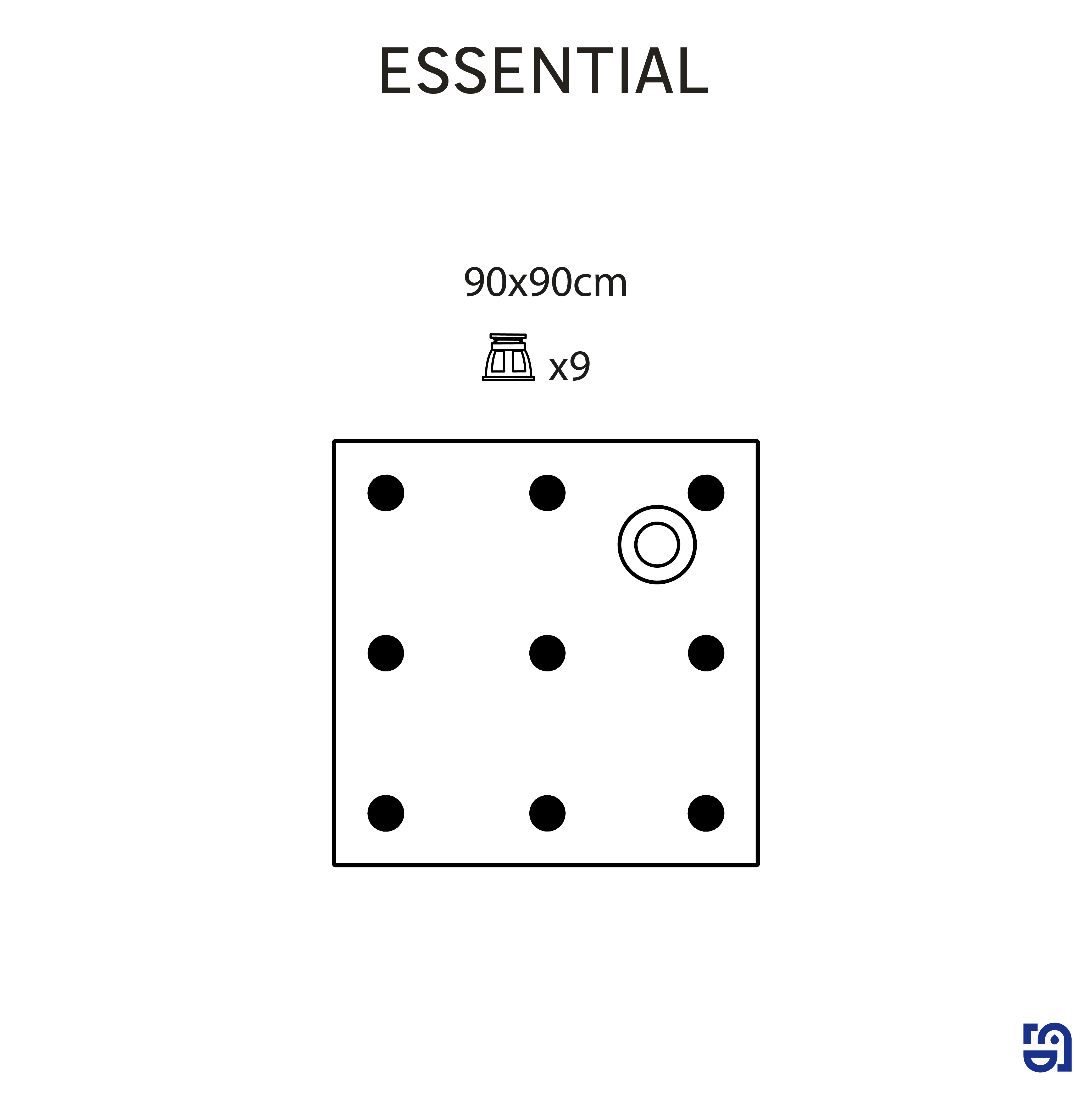 Piatto doccia SENSEA in pmma Essential bianco L 90 x L 90 x H 5 cm lucido - 13
