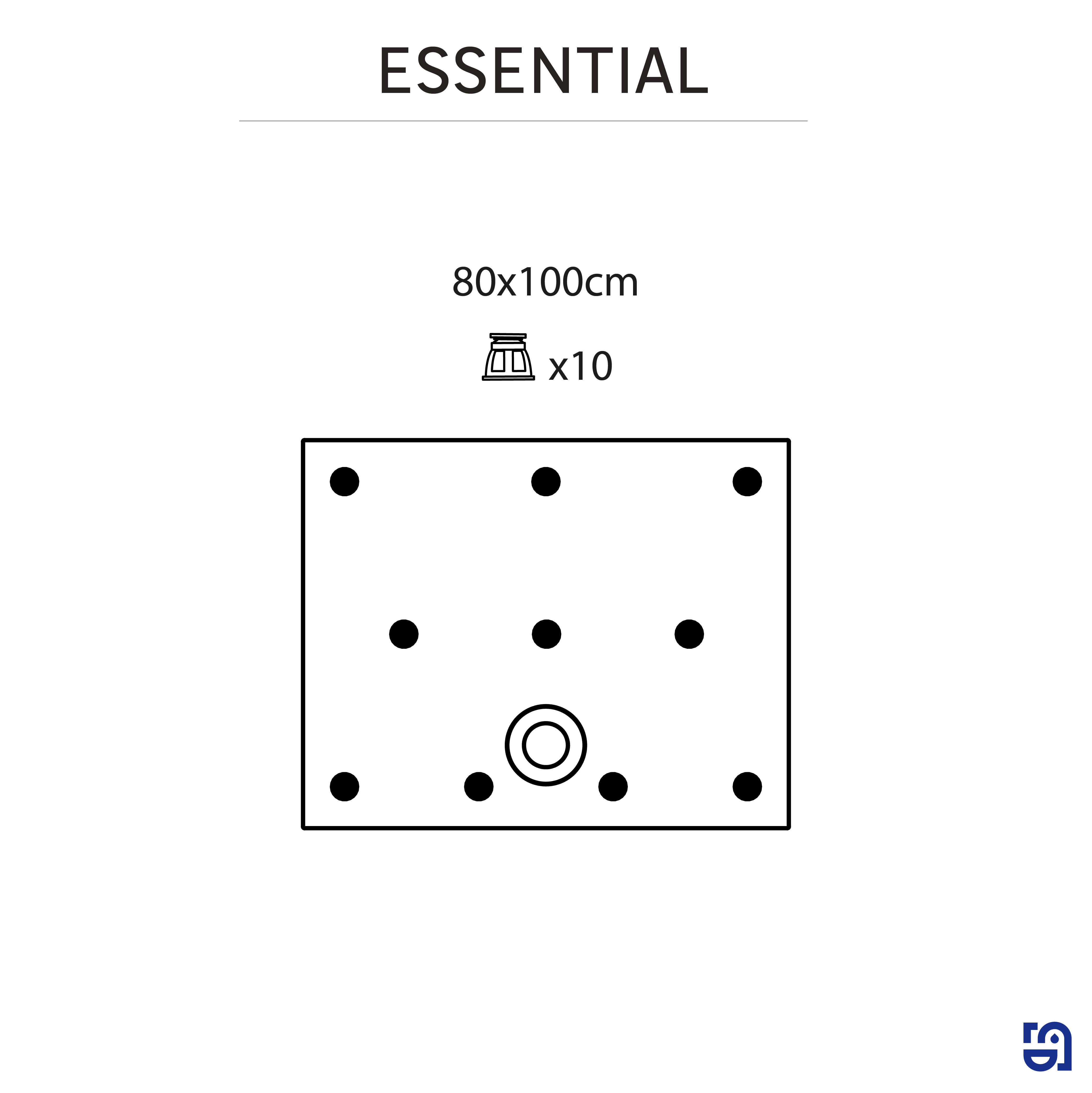 Base de duche SENSEA ESSENTIAL BRANCA 100X80 CM RETANGULAR - 7