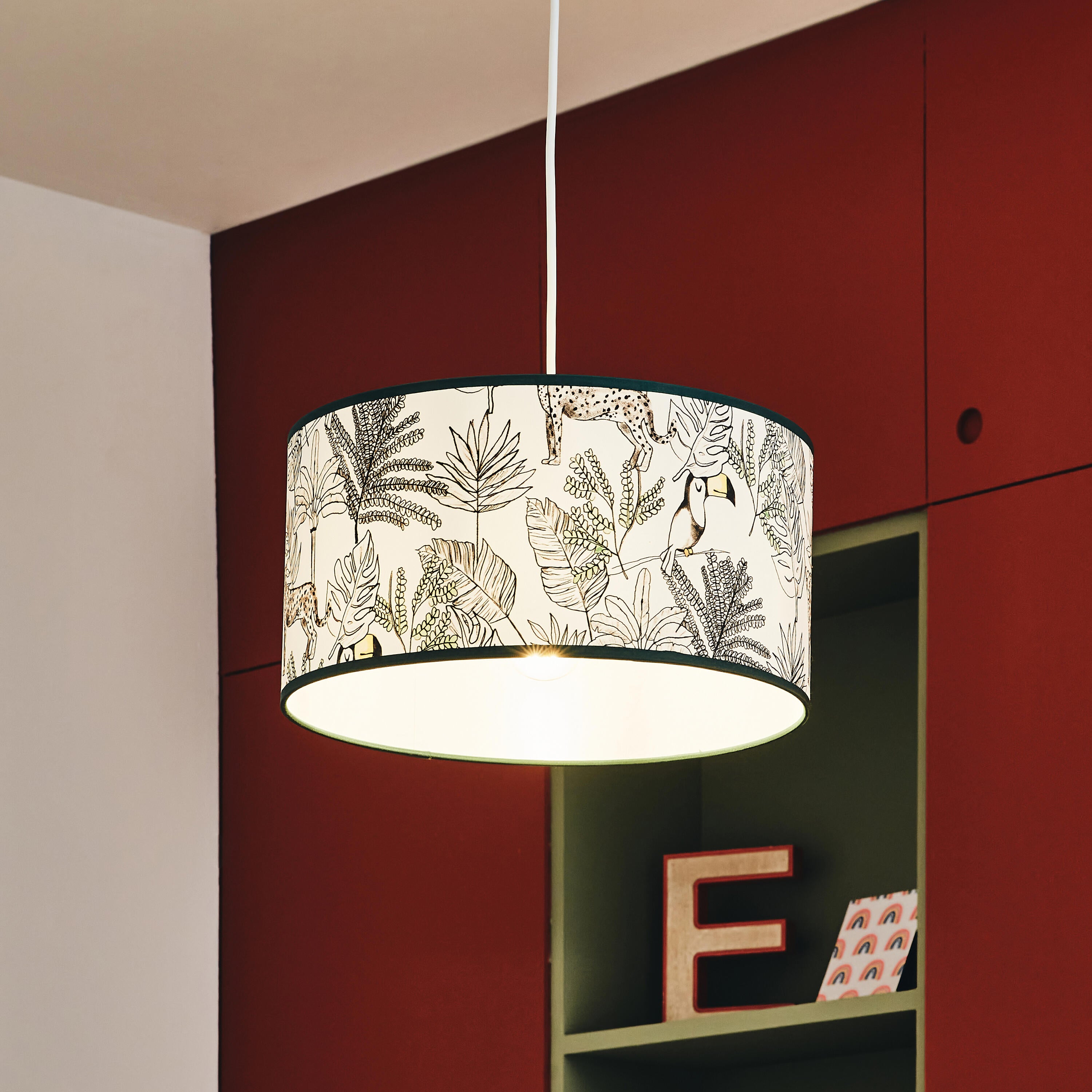 Suspension Toucan pvc, blanc, Diam.35 cm INSPIRE, E27 - 6