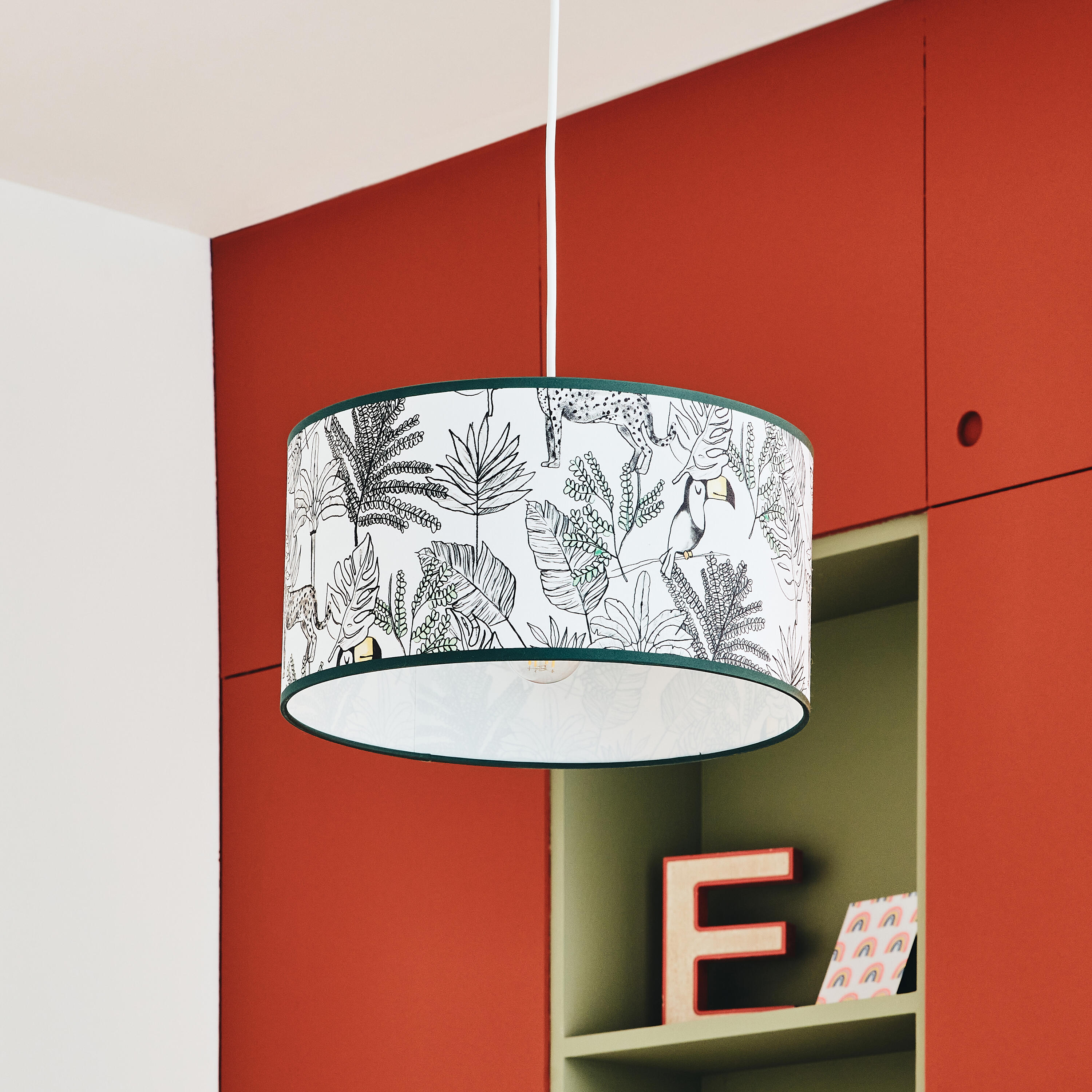 Suspension Toucan pvc, blanc, Diam.35 cm INSPIRE, E27 - 5