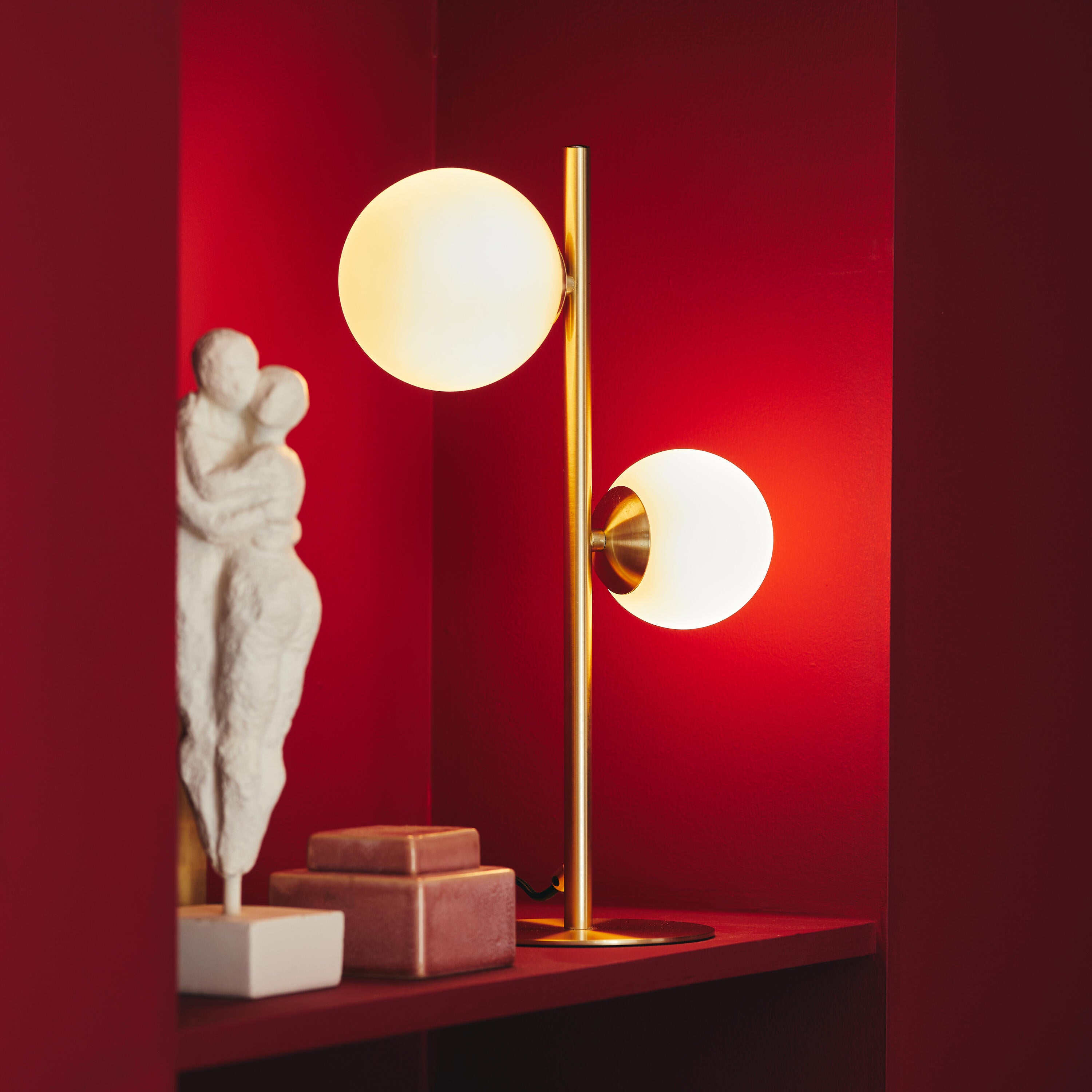 Lampa stołowa Callas mosiądz 2 x G9 Inspire - 11