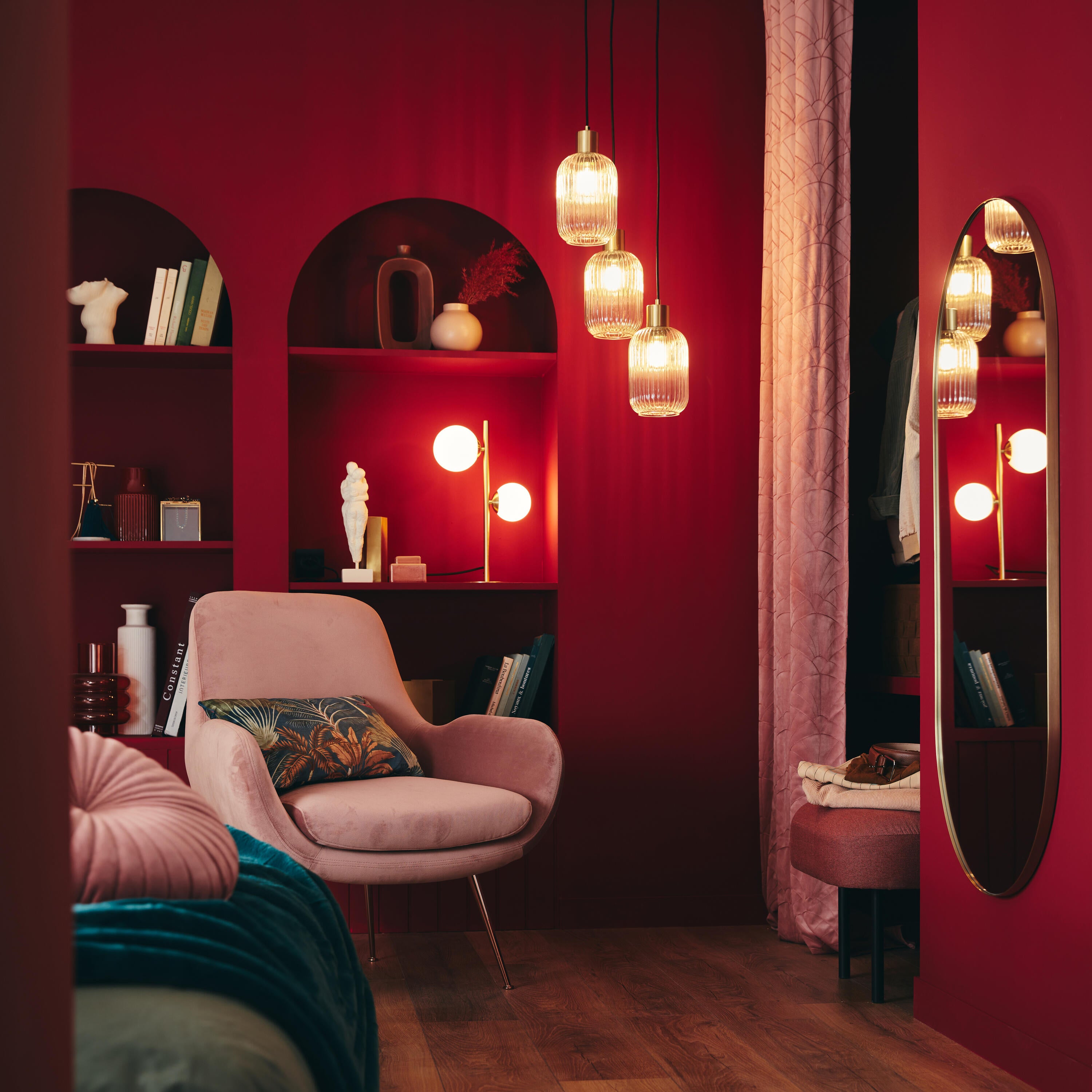 Lampa wisząca Dipsy szkło 3 x E27 Inspire - 8