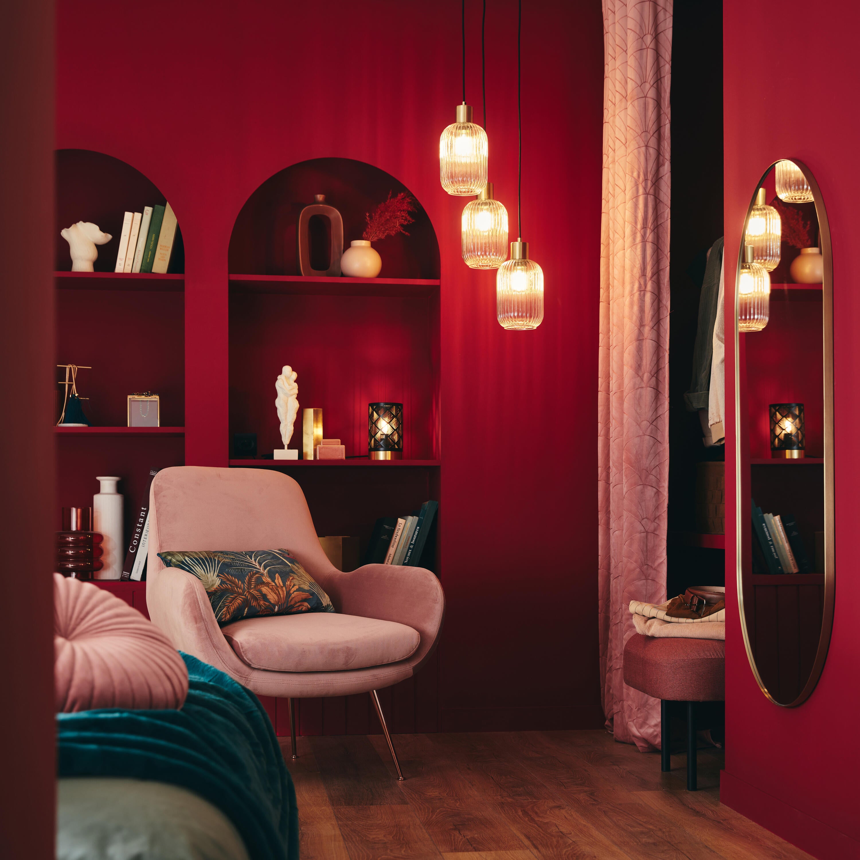 Lampa wisząca Dipsy szkło 3 x E27 Inspire - 6