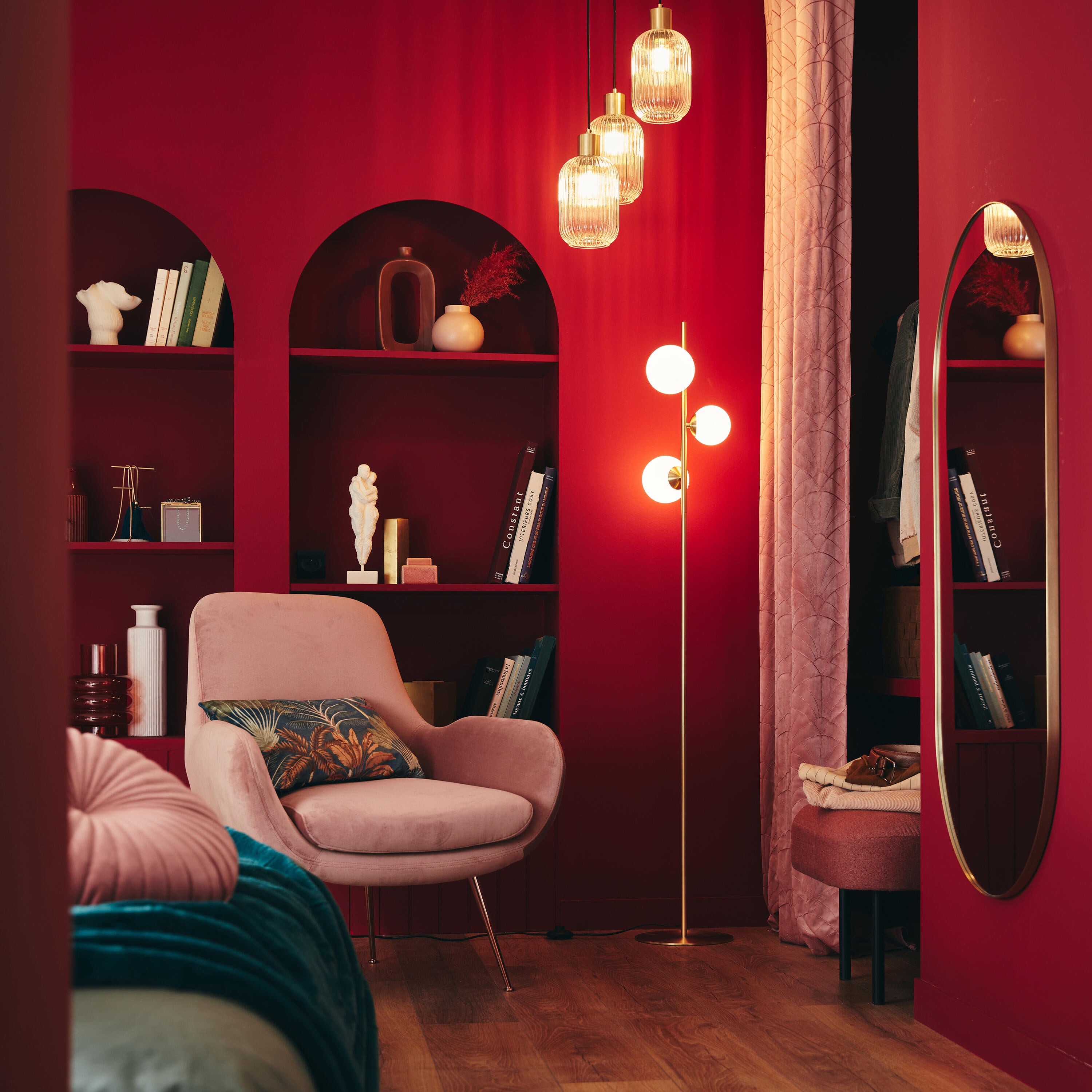 Lampa wisząca Dipsy szkło 3 x E27 Inspire - 4