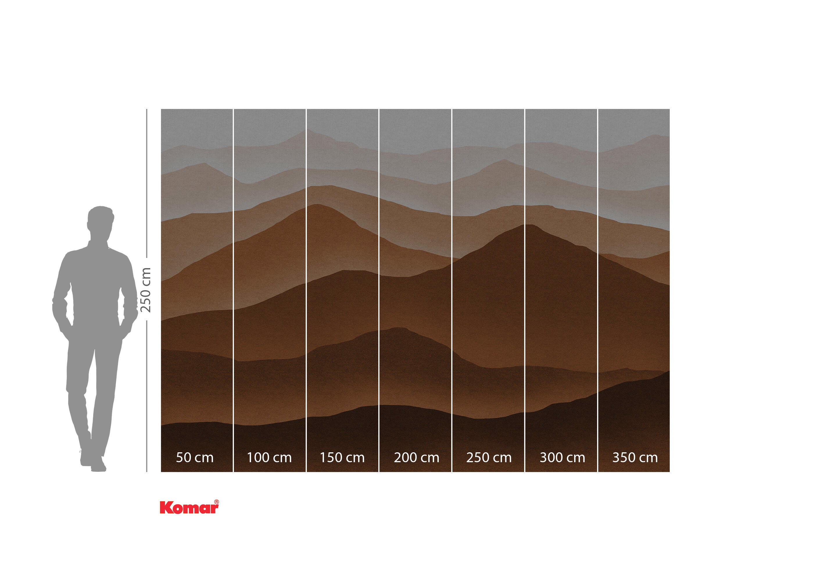 Papier peint panoramique Dunes marron l.350 x H.250 cm - 3