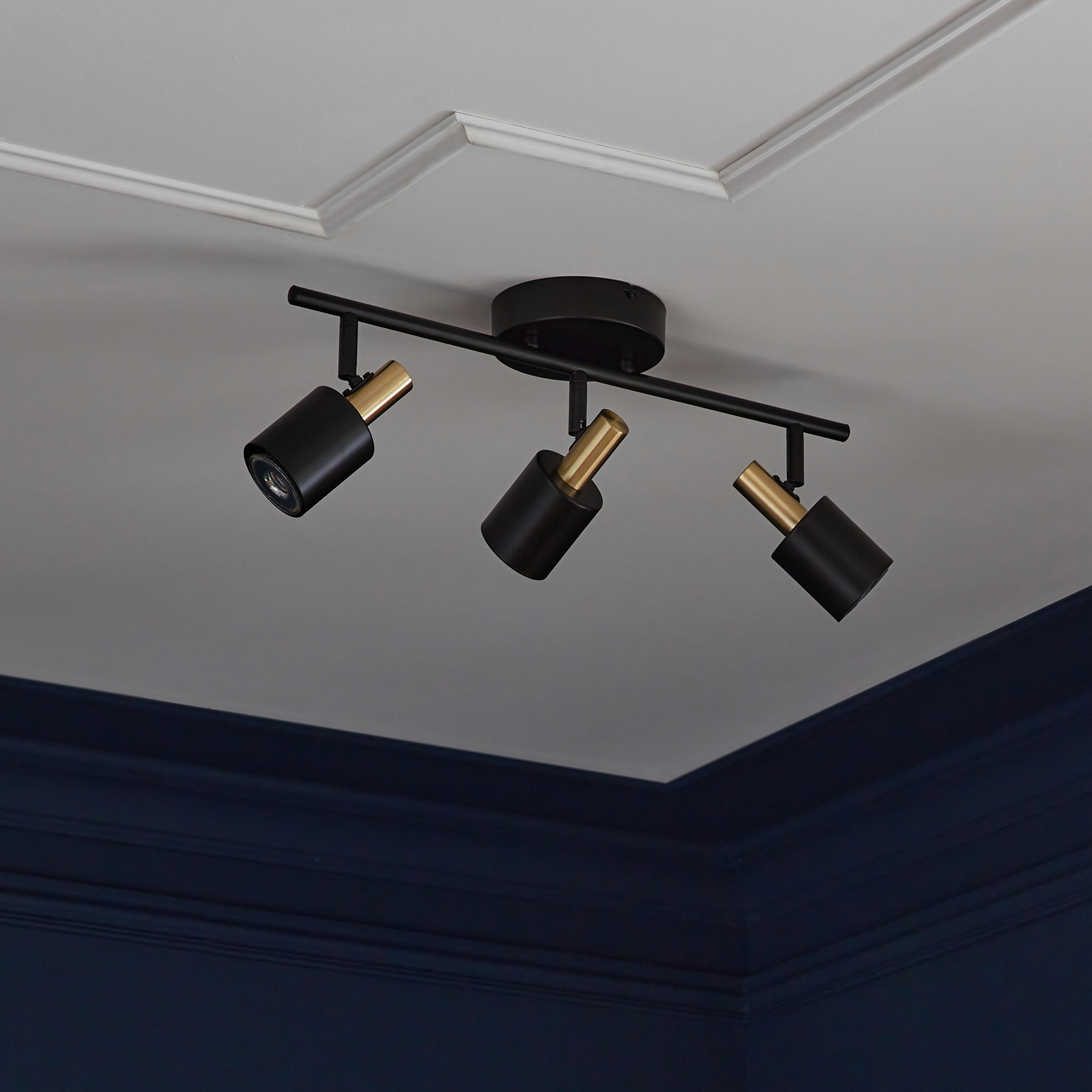 Faretto decorativo senza fonte luminosa VADOR in acciaio nero GU10 10W INSPIRE 3 luci - 8