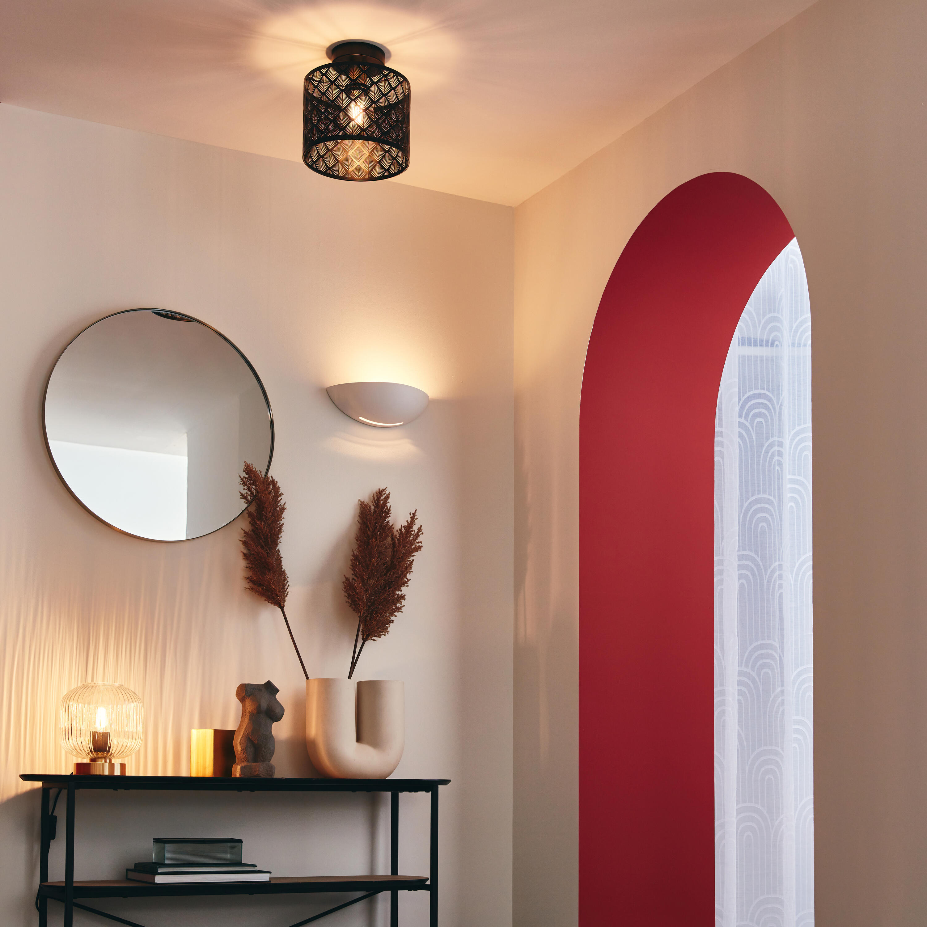 Candeeiro de parede inspire SESTRIERE E27 31cm 1 luz branco - 10