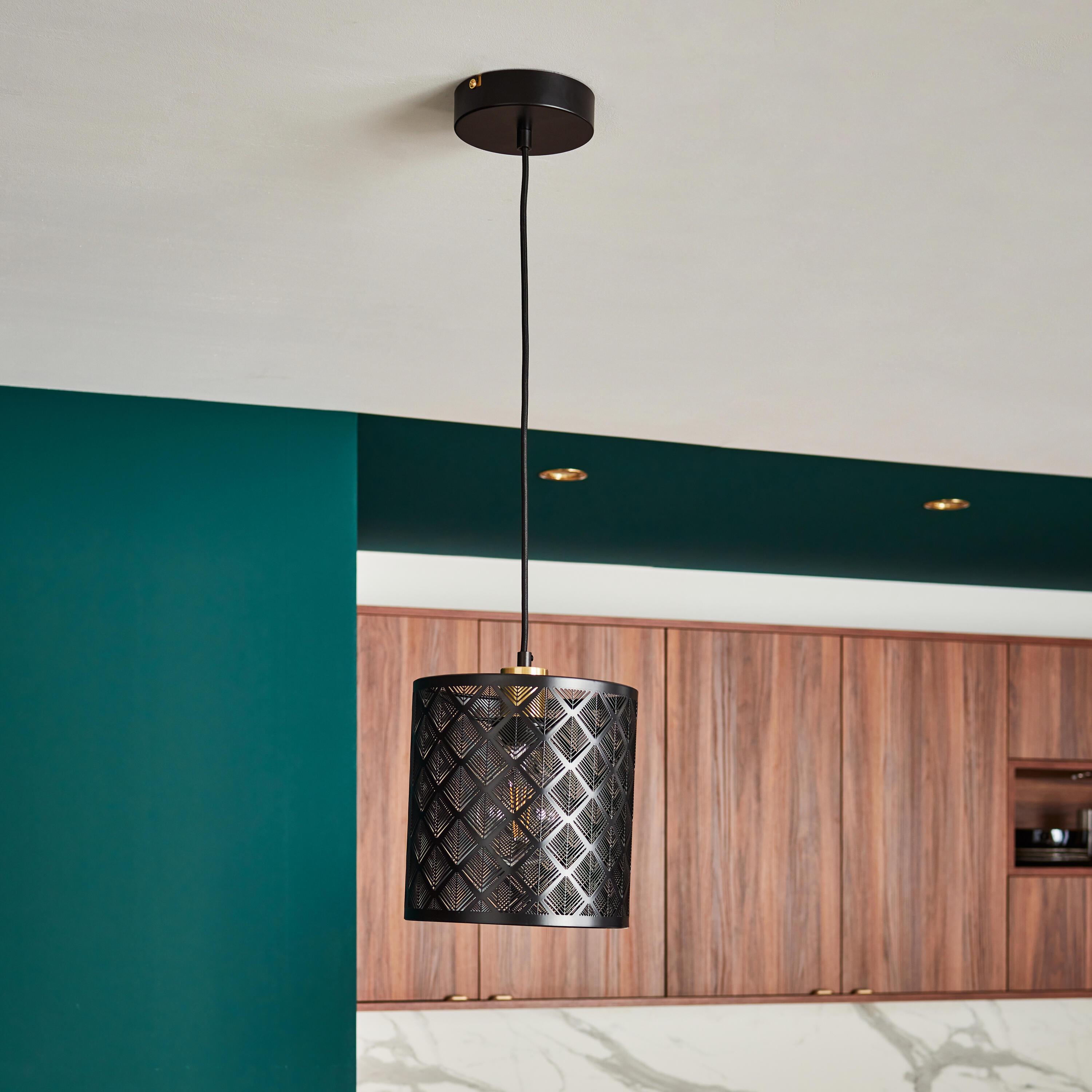 Suspension Galati acier, noir, Diam.20 cm INSPIRE, E27 - 2