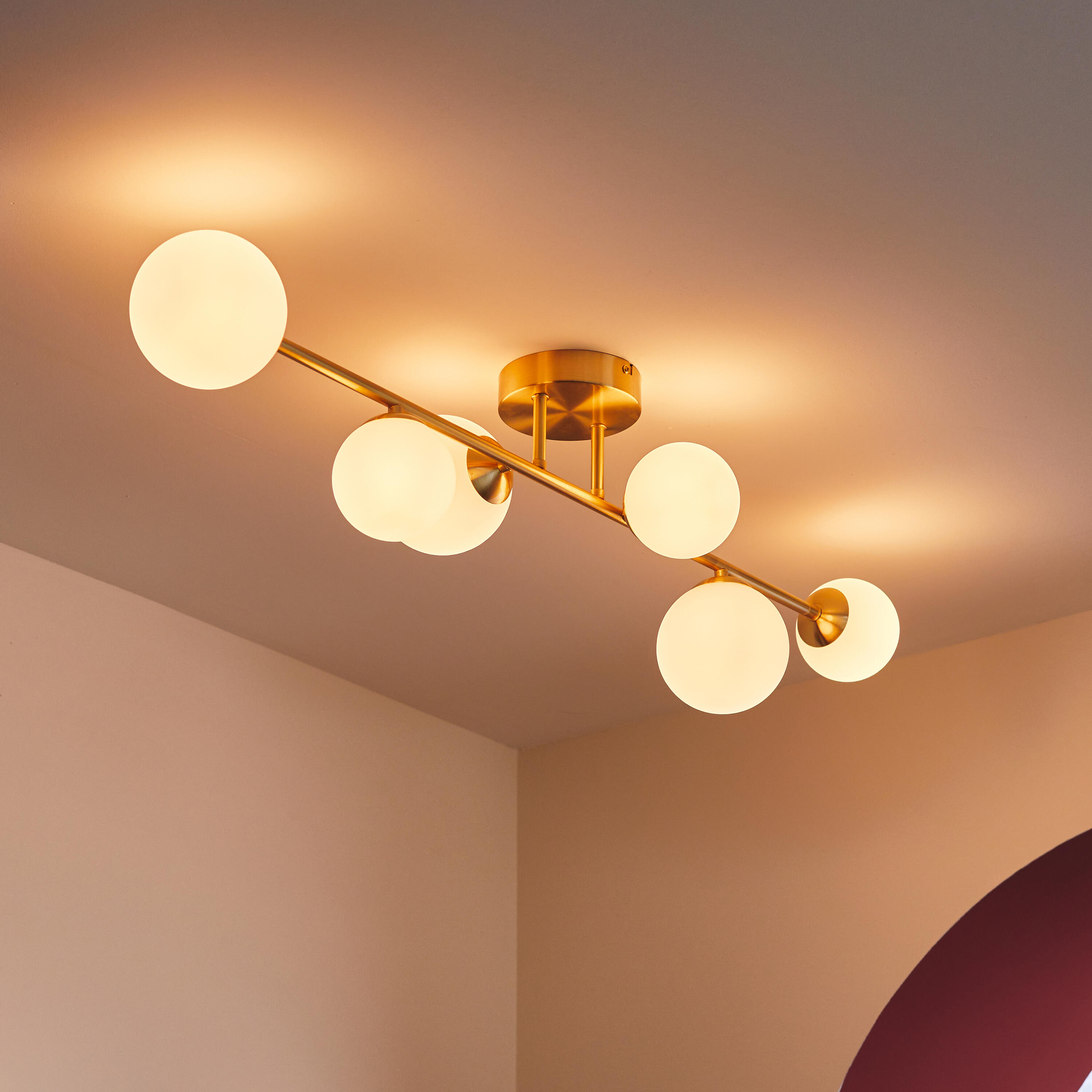 Plafoniera glamour Callas Ø 12 cm ottone IP20, 6XG9 INSPIRE - 4