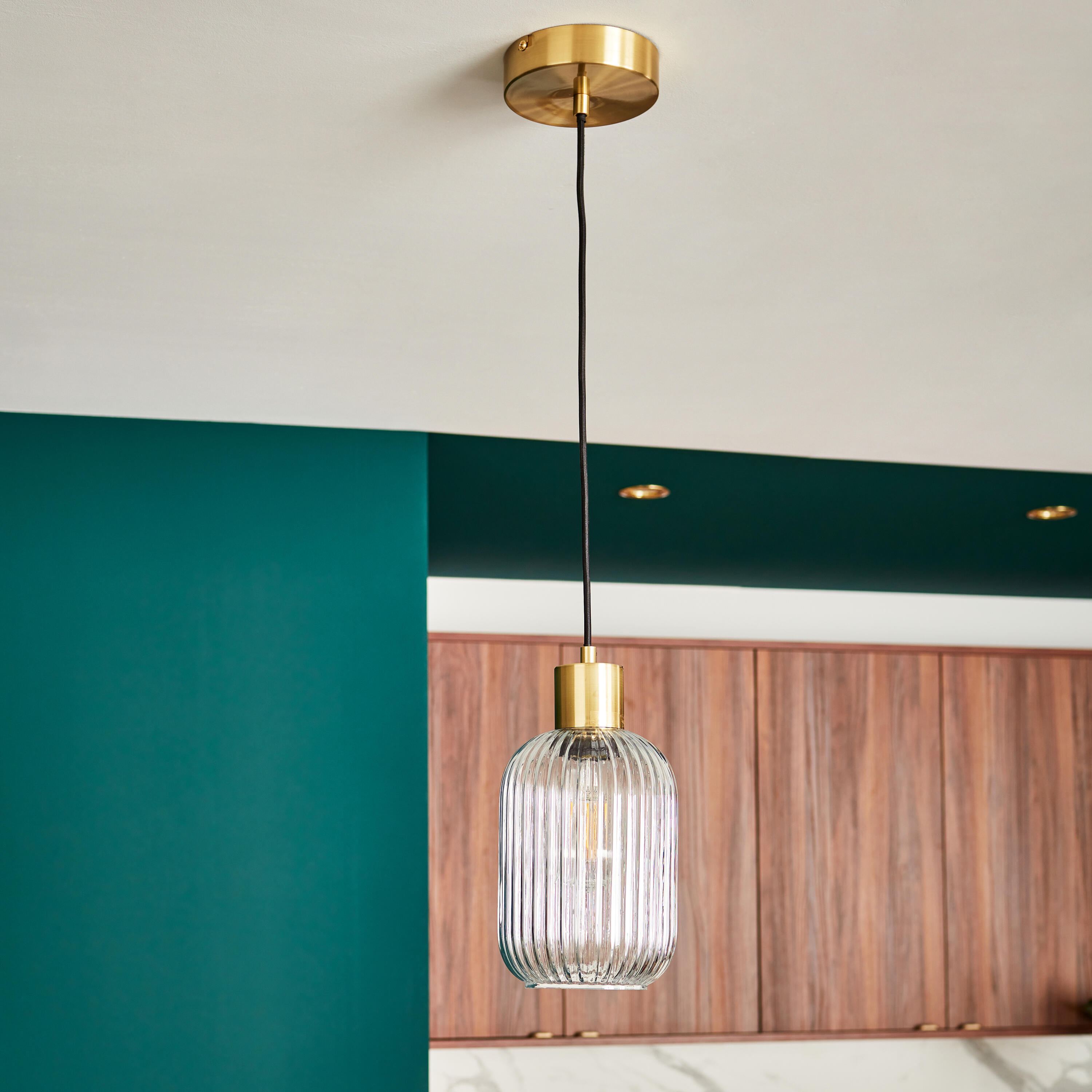 Suspension Dipsy acier, transparent, Diam.14 cm INSPIRE, E27 - 2