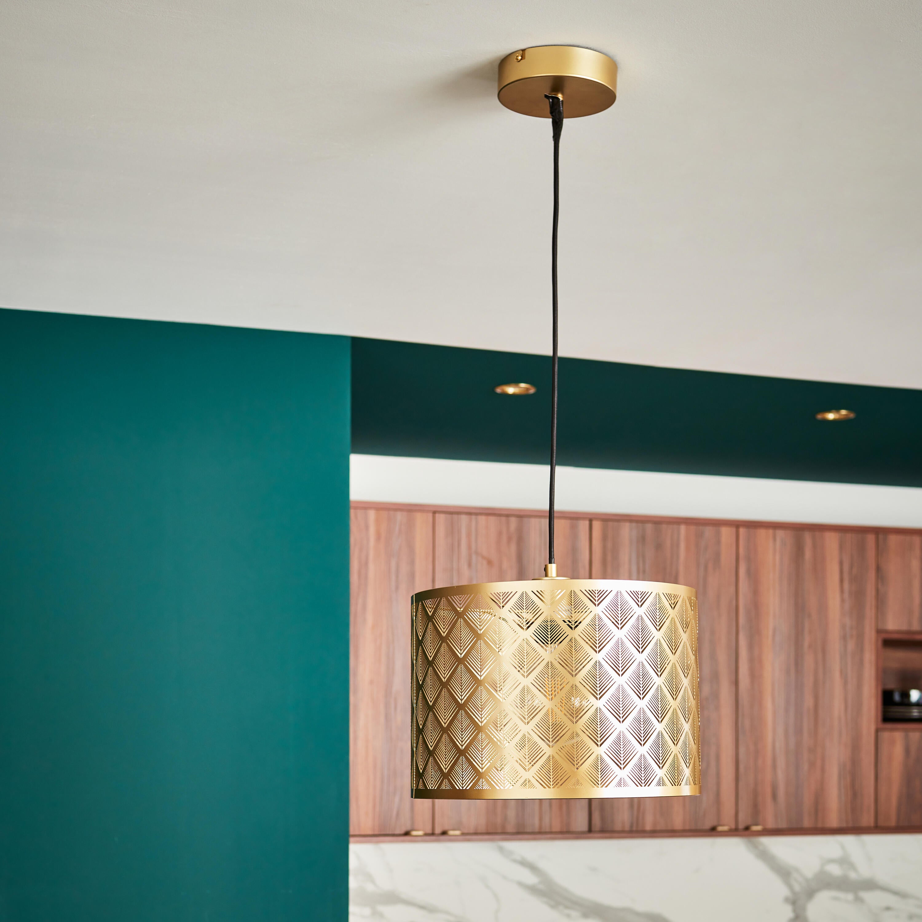 Lampa wisząca Galati mosiądz E27 Inspire - 6