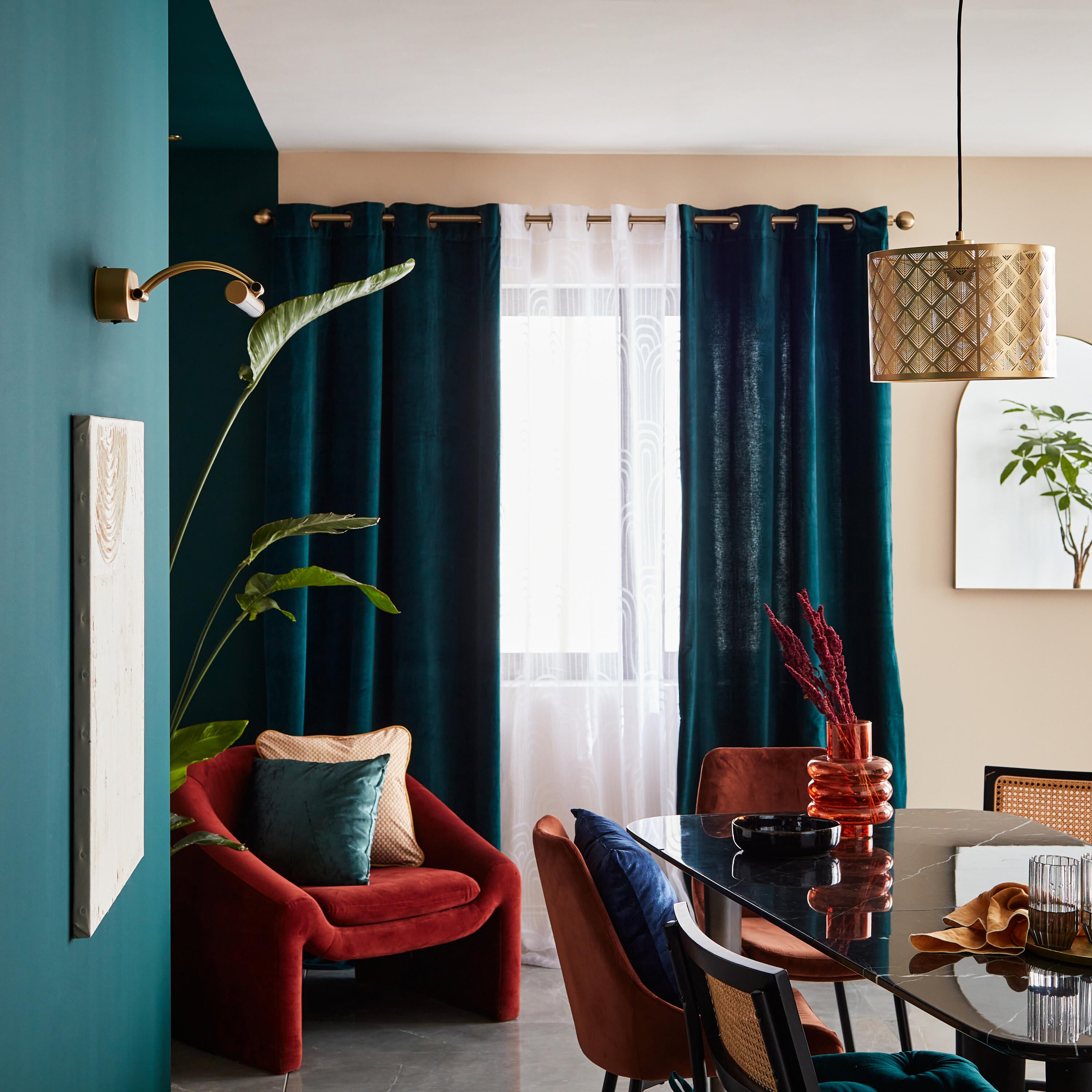 Suspension Galati acier, laiton, Diam.30 cm INSPIRE, E27 - 9