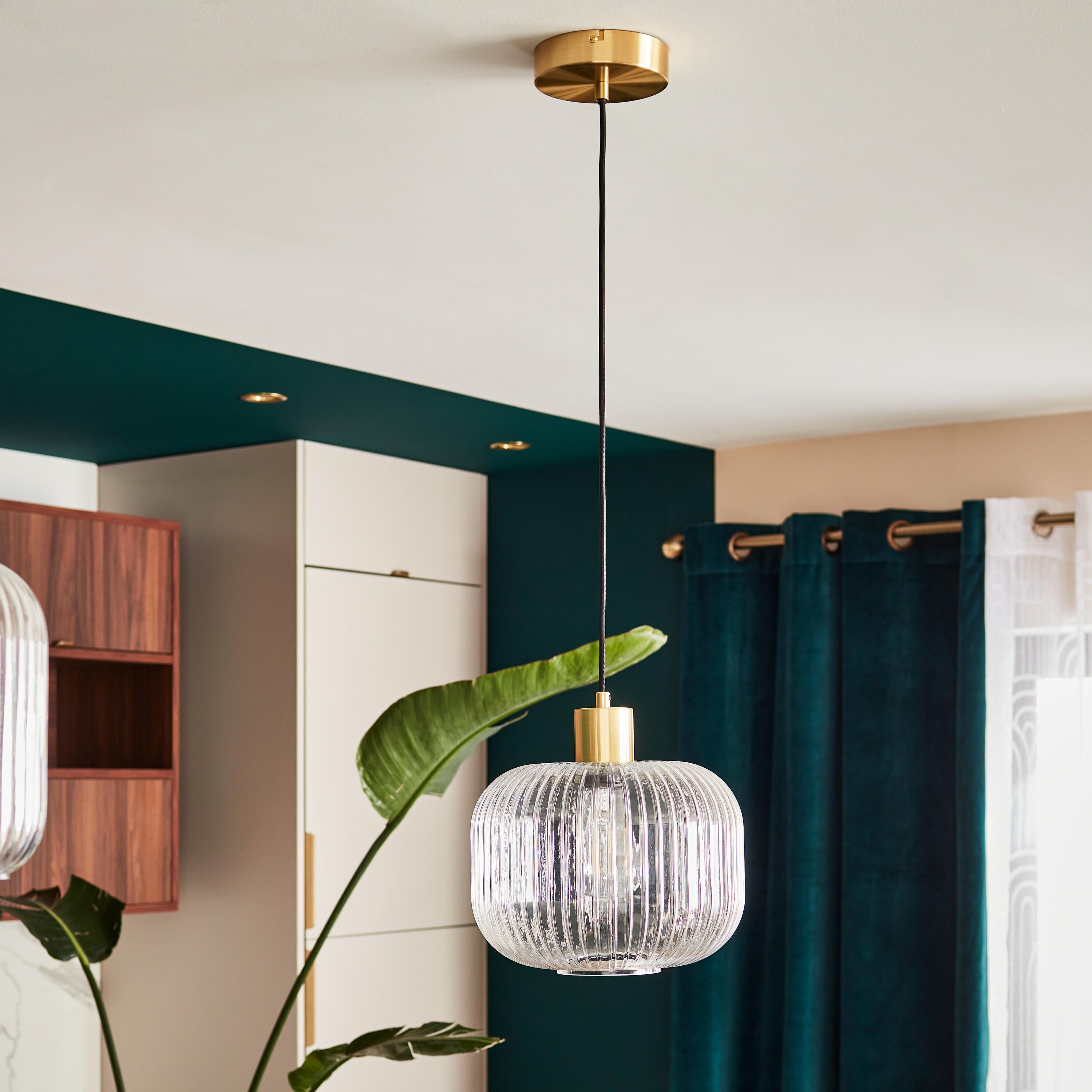 Lampa wisząca Dipsy szkło E27 szer. 25 cm Inspire - 6