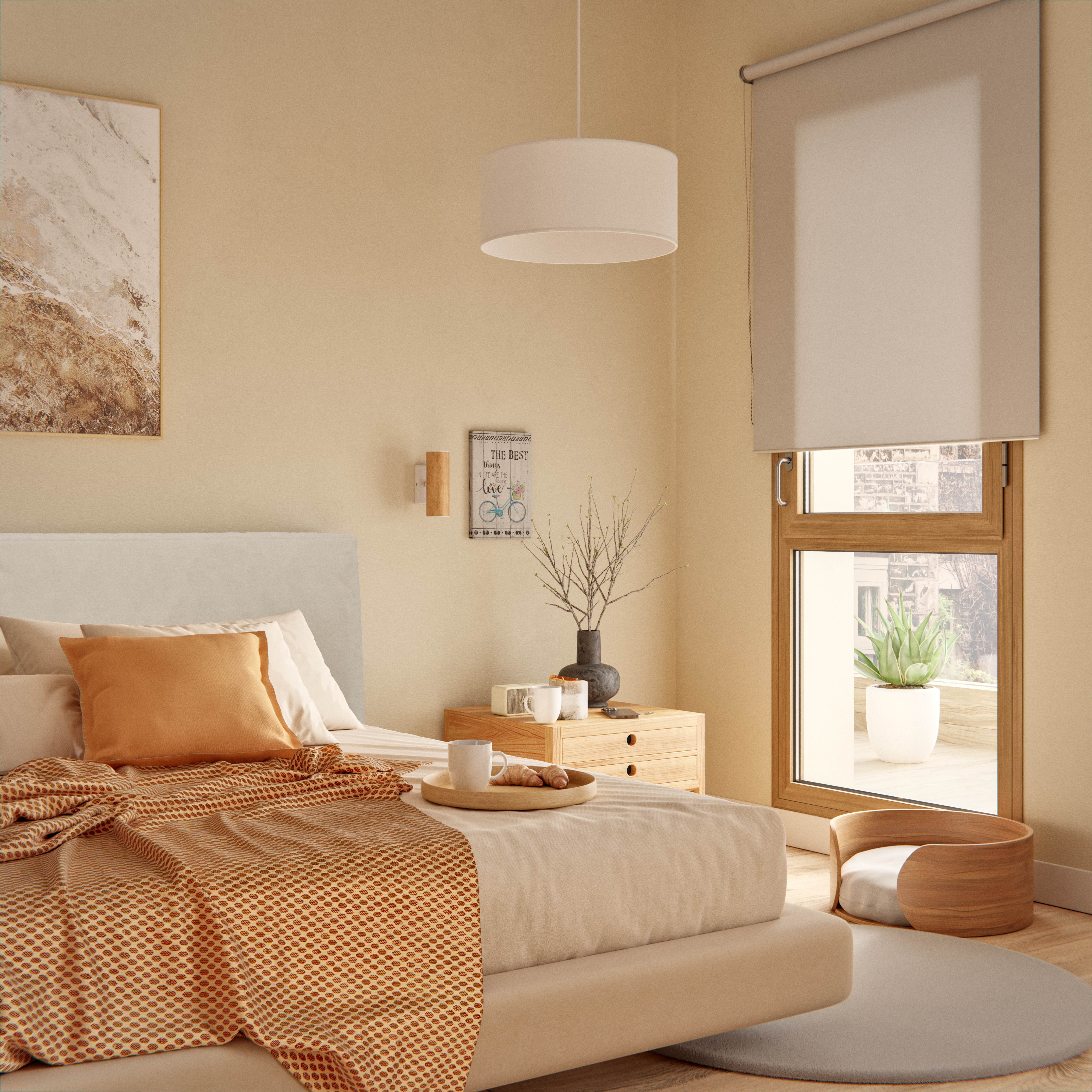 Tapete redondo liso INSPIRE BIANCA FAKE RABBIT D100CM CREAM 5 - 20