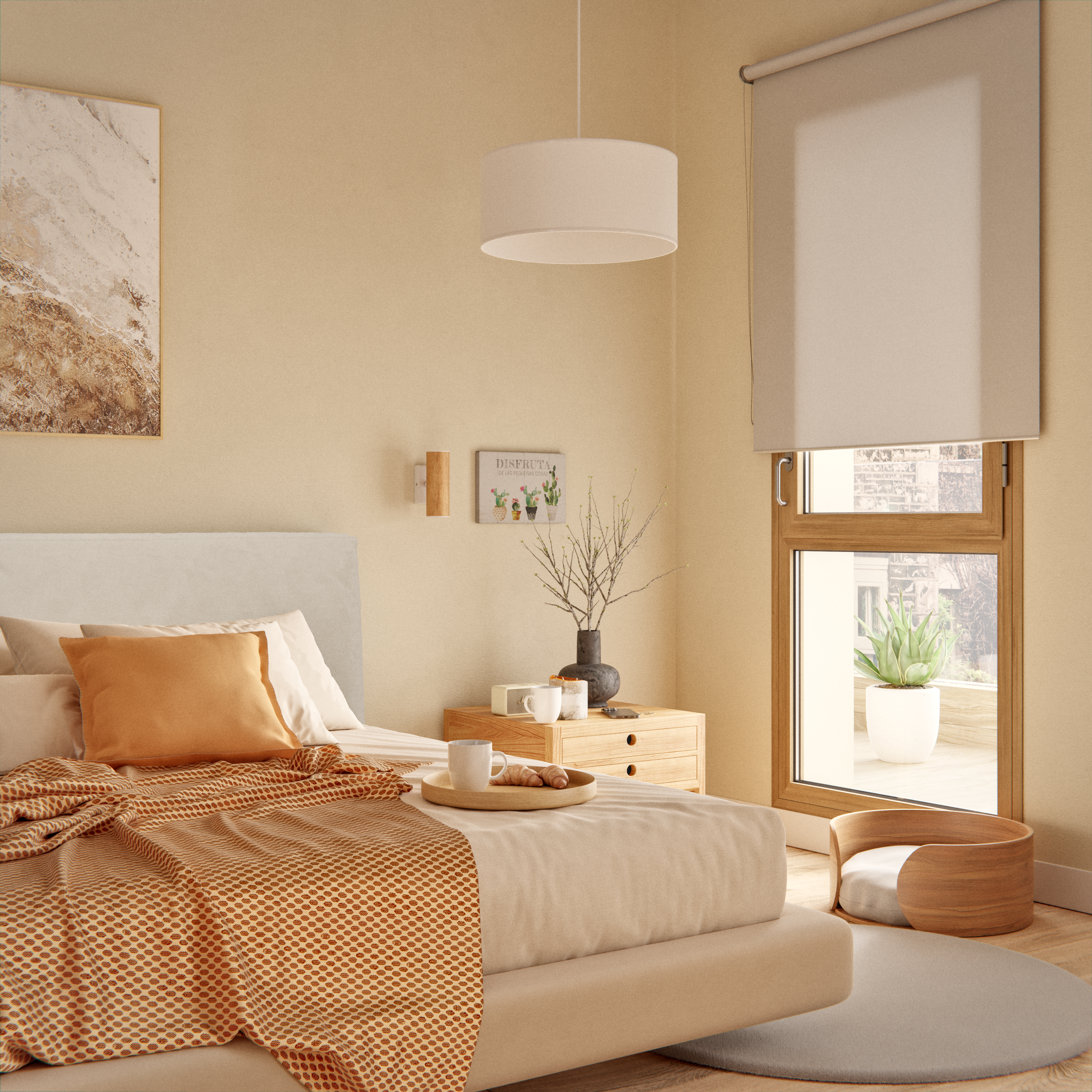 Tapete redondo liso INSPIRE BIANCA FAKE RABBIT D100CM CREAM 5 - 19