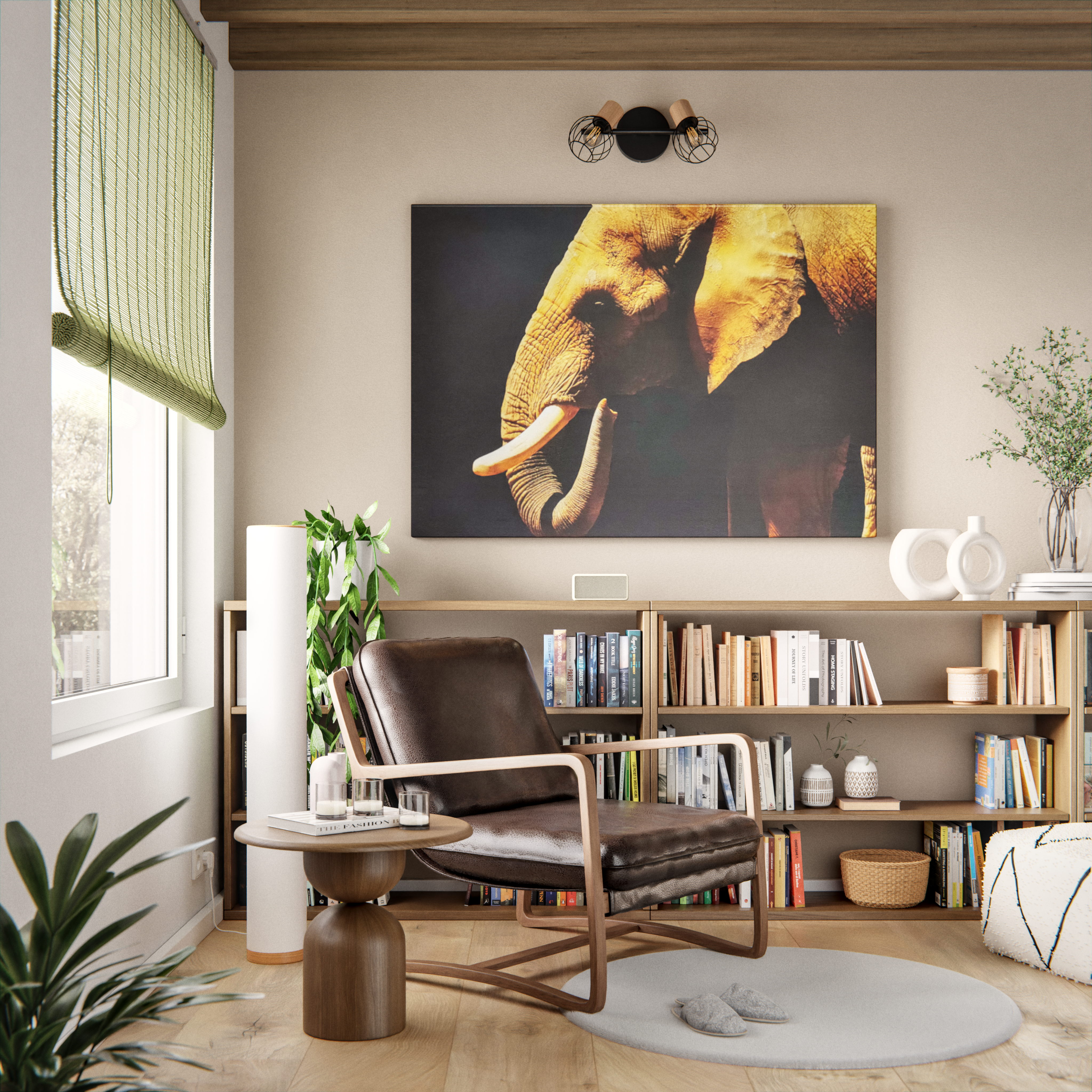 Tapete redondo liso INSPIRE BIANCA FAKE RABBIT D100CM CREAM 5 - 14