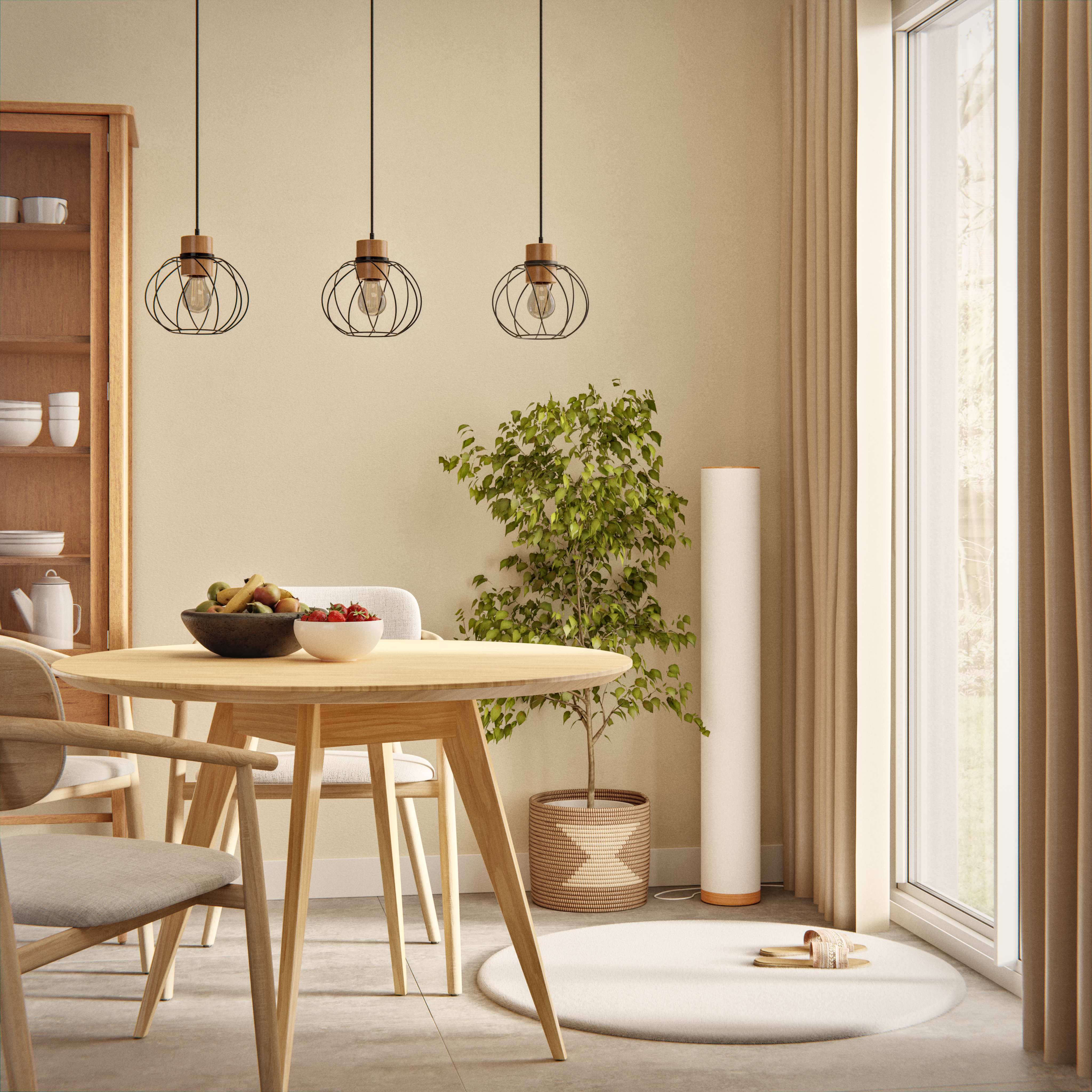 Tapete redondo liso INSPIRE BIANCA FAKE RABBIT D100CM CREAM 5 - 13