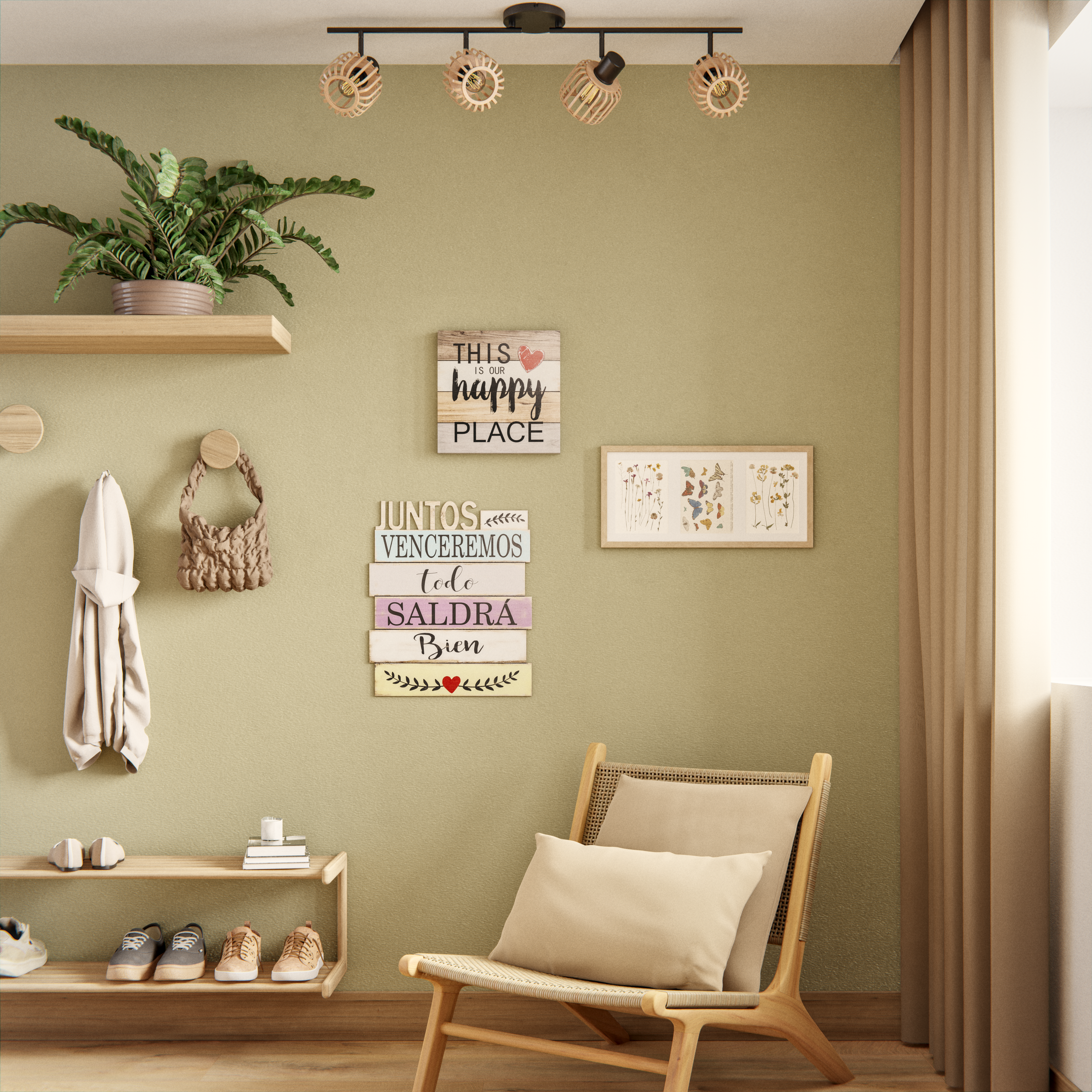 Cortinado ilhós blackout Aleyna 140x280cm bege Inspire - 15