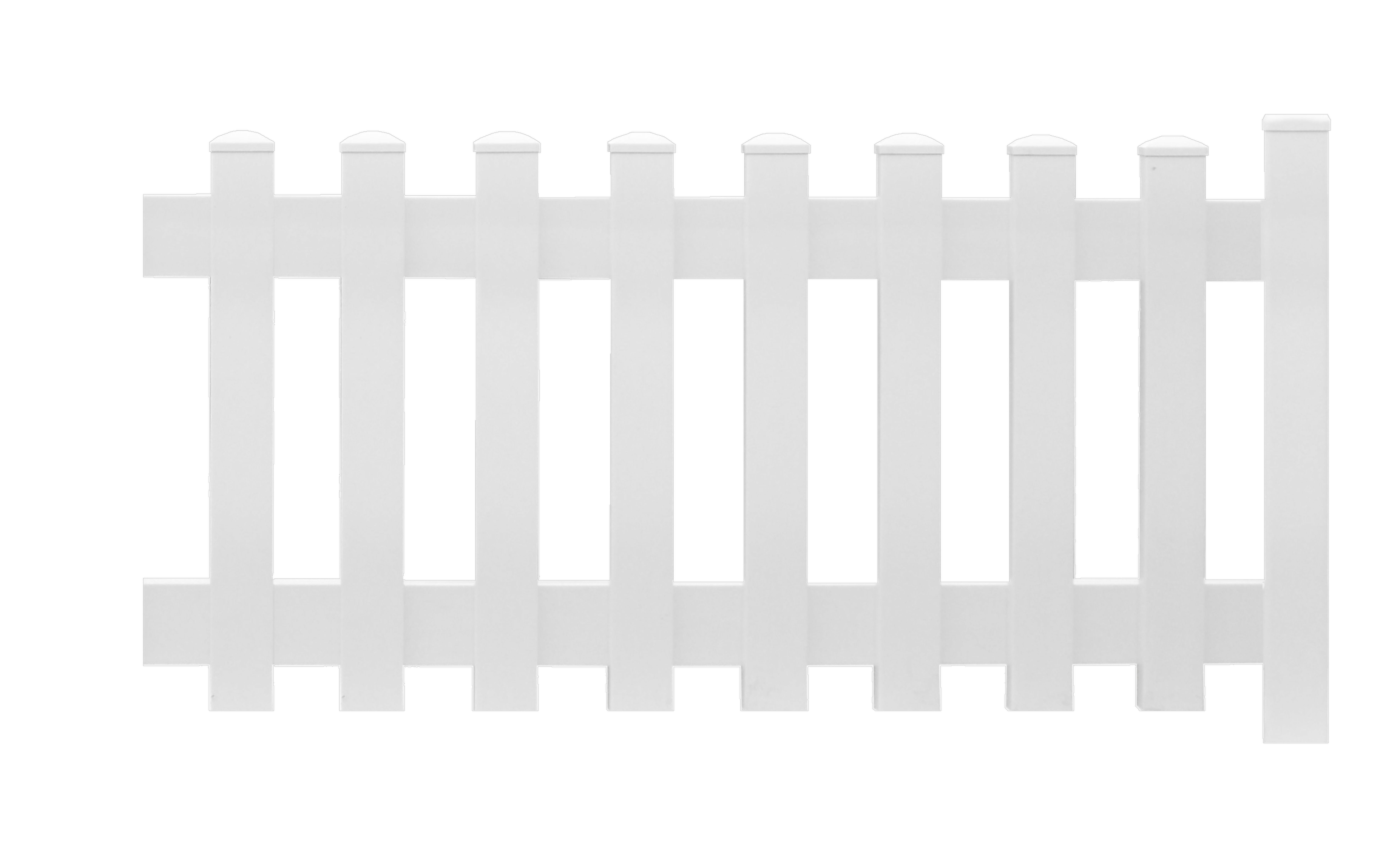 Clôture barreaudée pvc Treboul blanche, H.70 x l.150 cm - 2