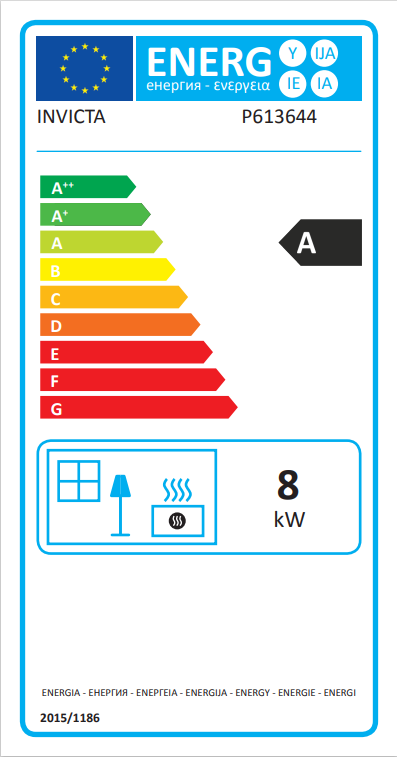 Poêle à bois INVICTA Mesnil anthracite, 8 kW - 2