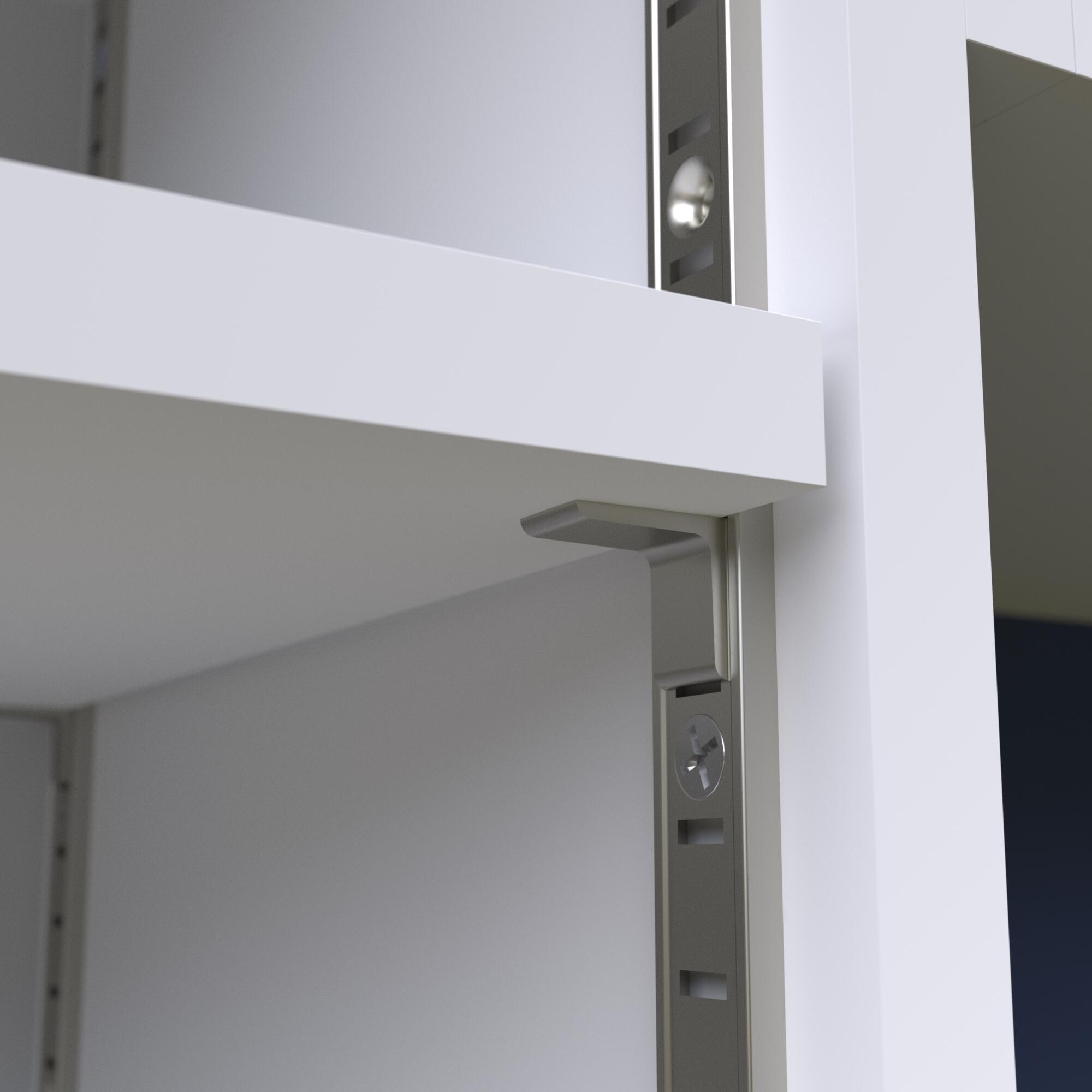 Taquet d'étagère, aluminium gris - 2